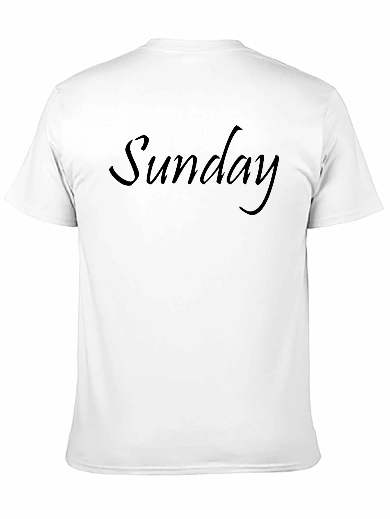 Sunday Black T-Shirt - Casual Comfort