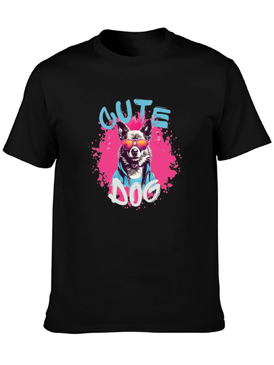 Cool Dog Graphic Tee - Black