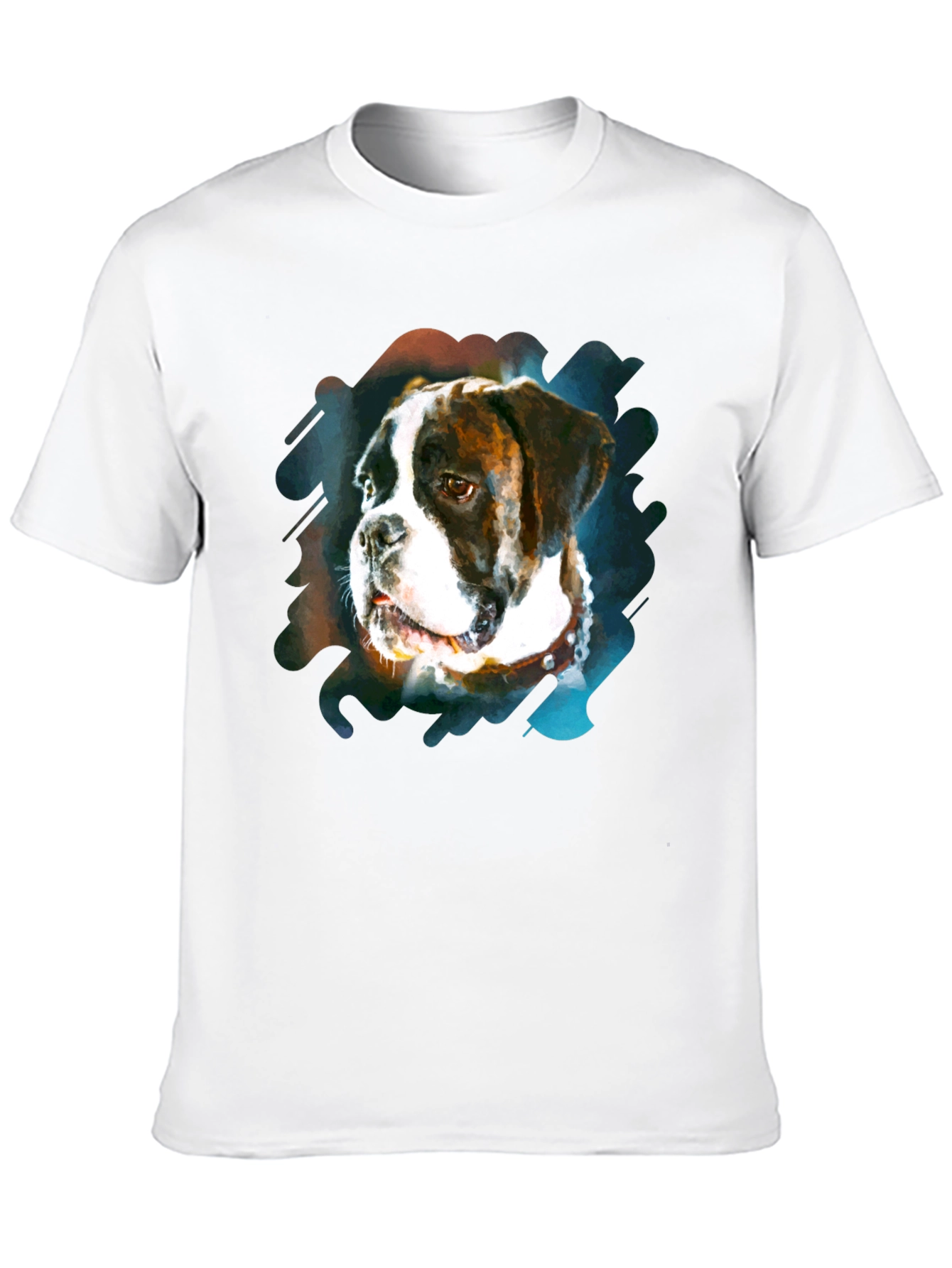 Boxer Dog Graphic Print Black T-Shirt
