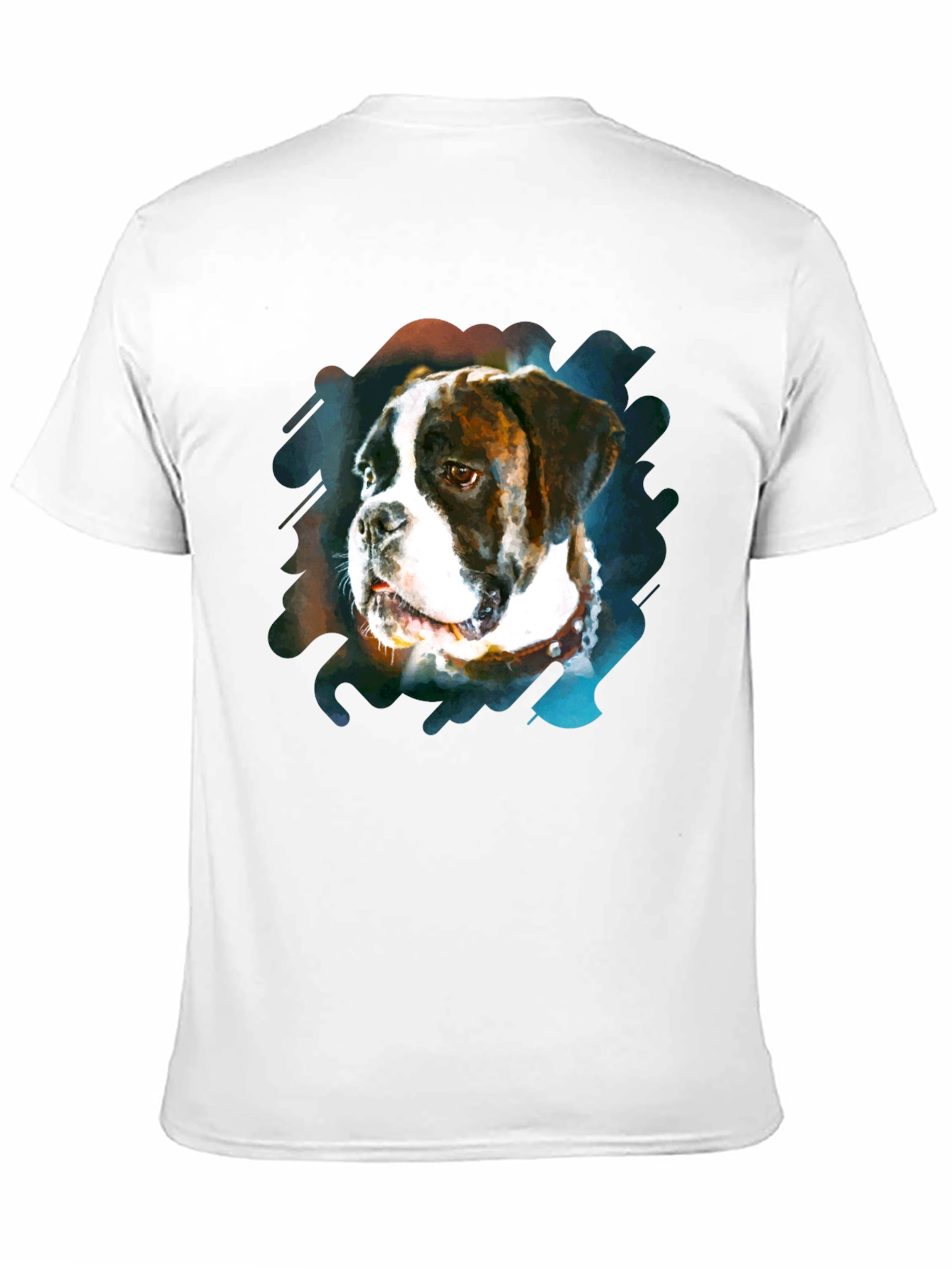 Boxer Dog Graphic Print Black T-Shirt