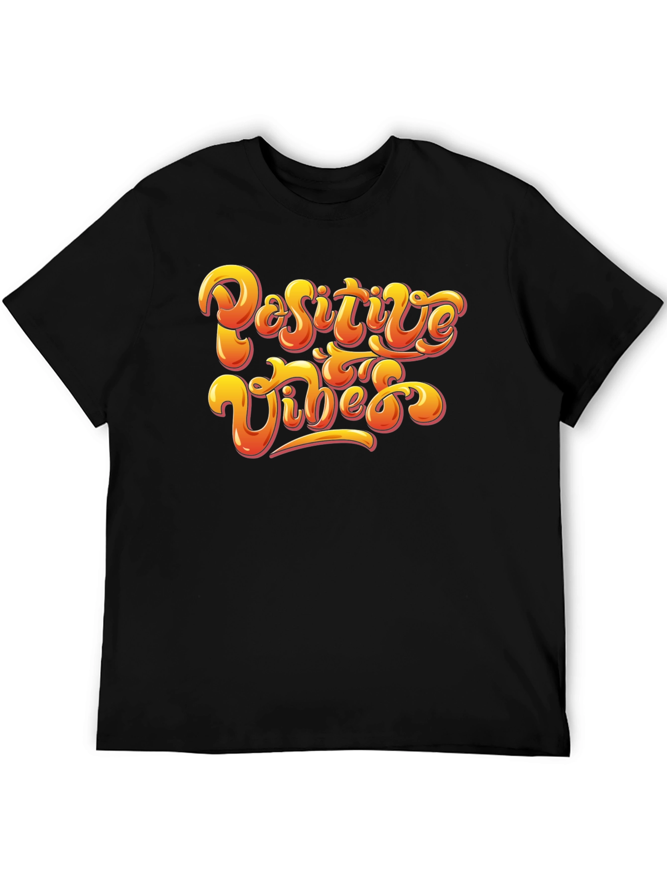 Positive Vibes Black Graphic Tee