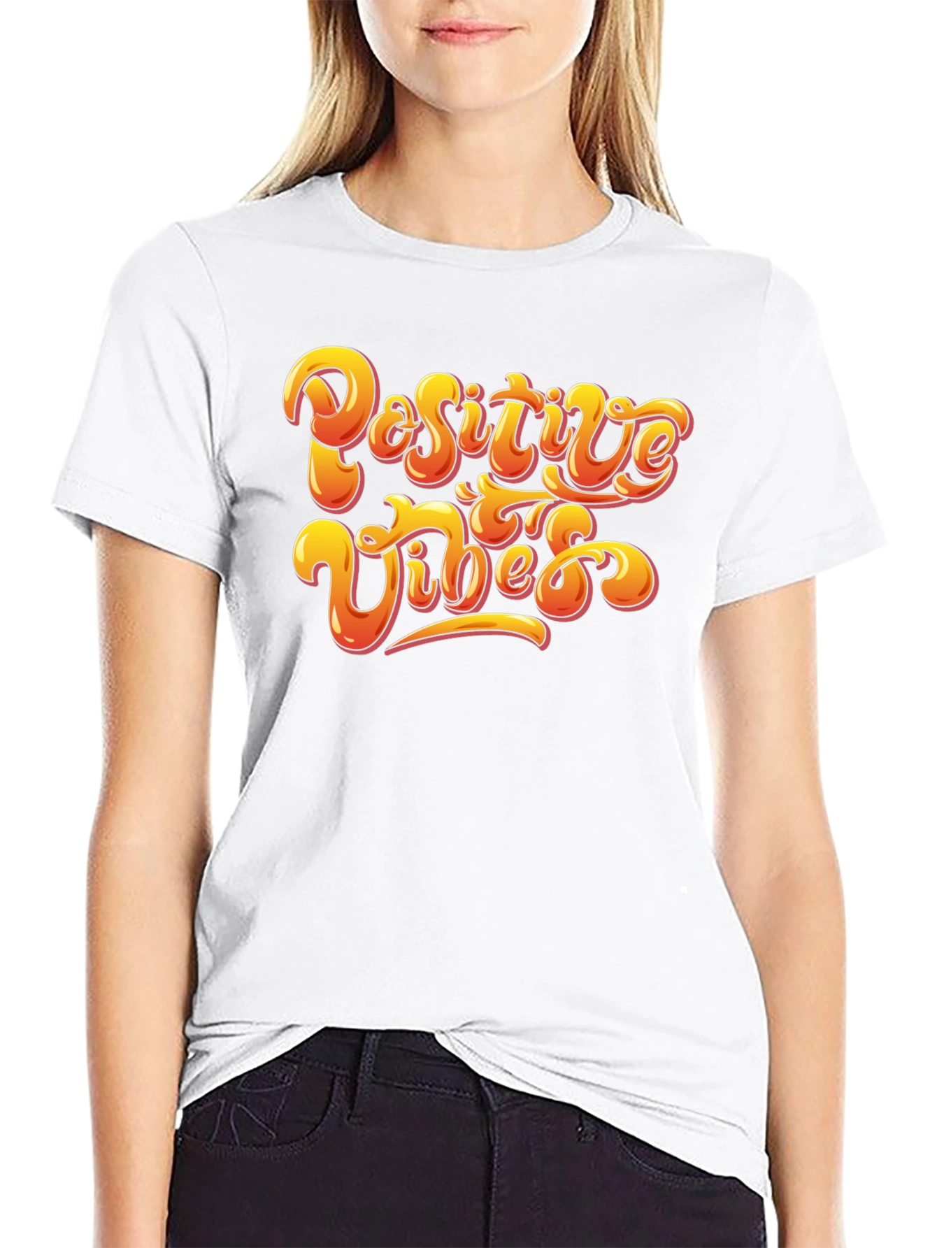 Positive Vibes Black Graphic Tee