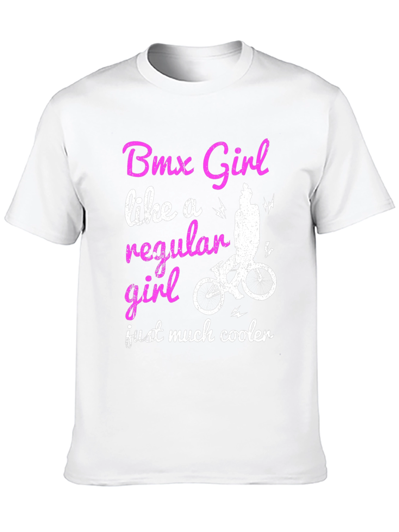 BMX Girl Graphic T-Shirt - Cool Biker Tee