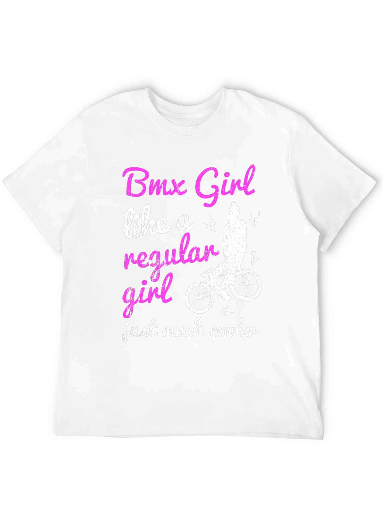 BMX Girl Graphic T-Shirt - Cool Biker Tee