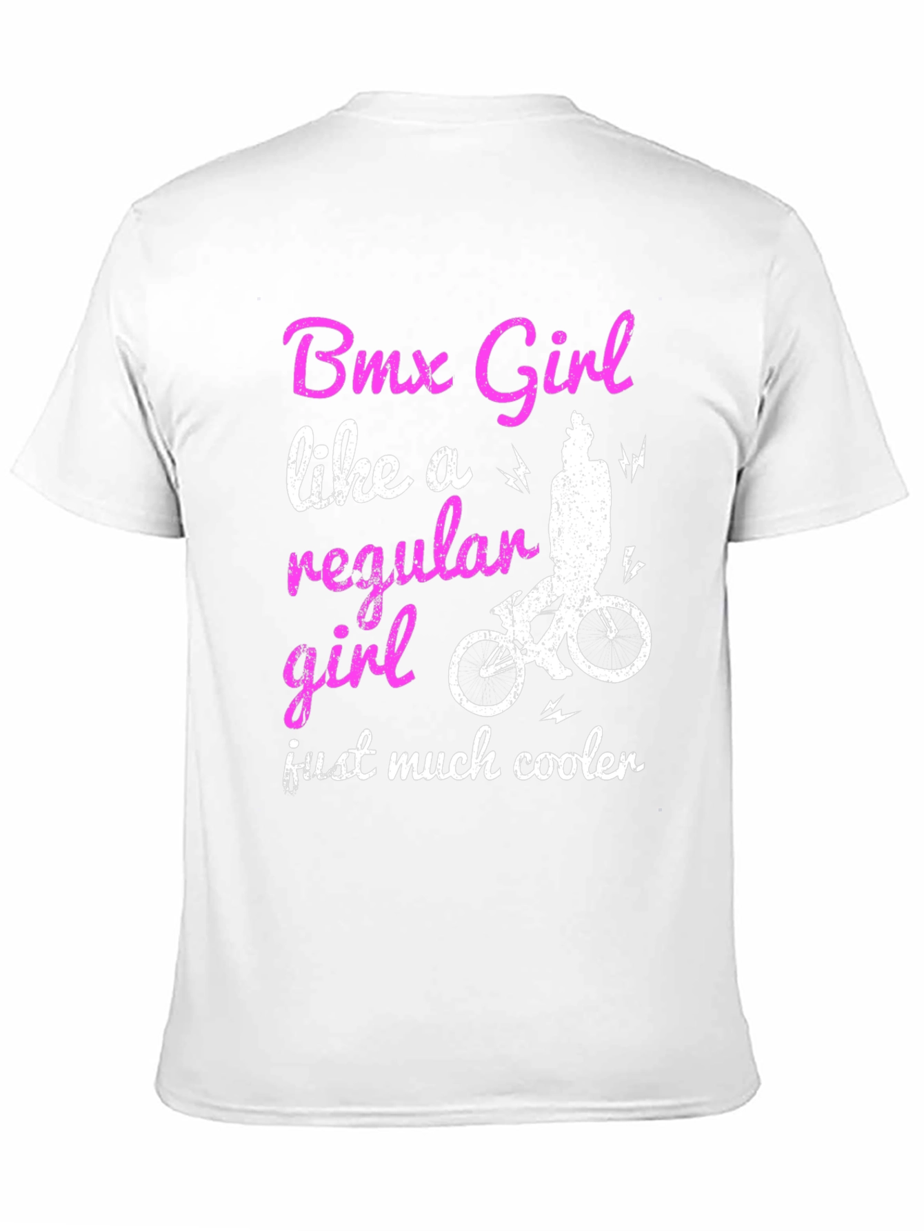 BMX Girl Graphic T-Shirt - Cool Biker Tee