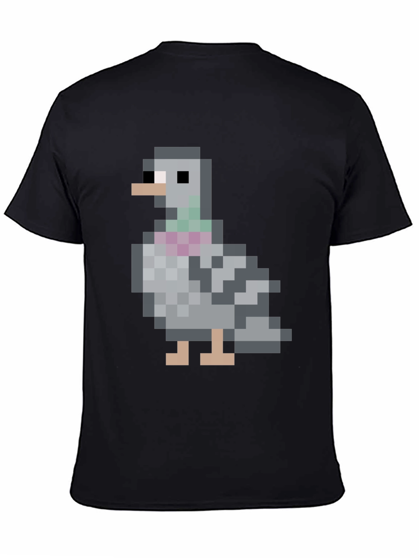 Pixel Pigeon Graphic Tee - Classic Black T-Shirt