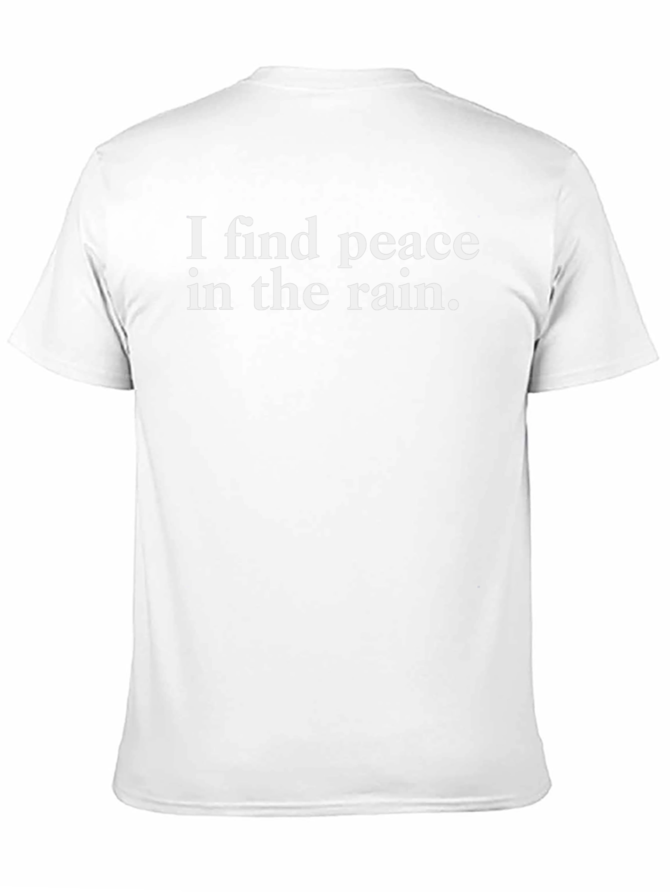 Peace in Rain Black T-Shirt