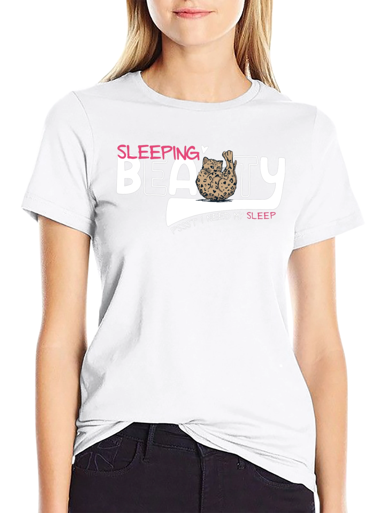 Sleeping Beauty Cat T-Shirt - Needs Sleep