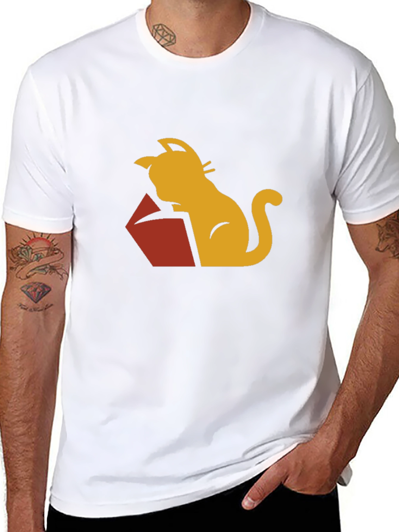 Cat Reading Book Graphic Tee - Stylish Casual Wear