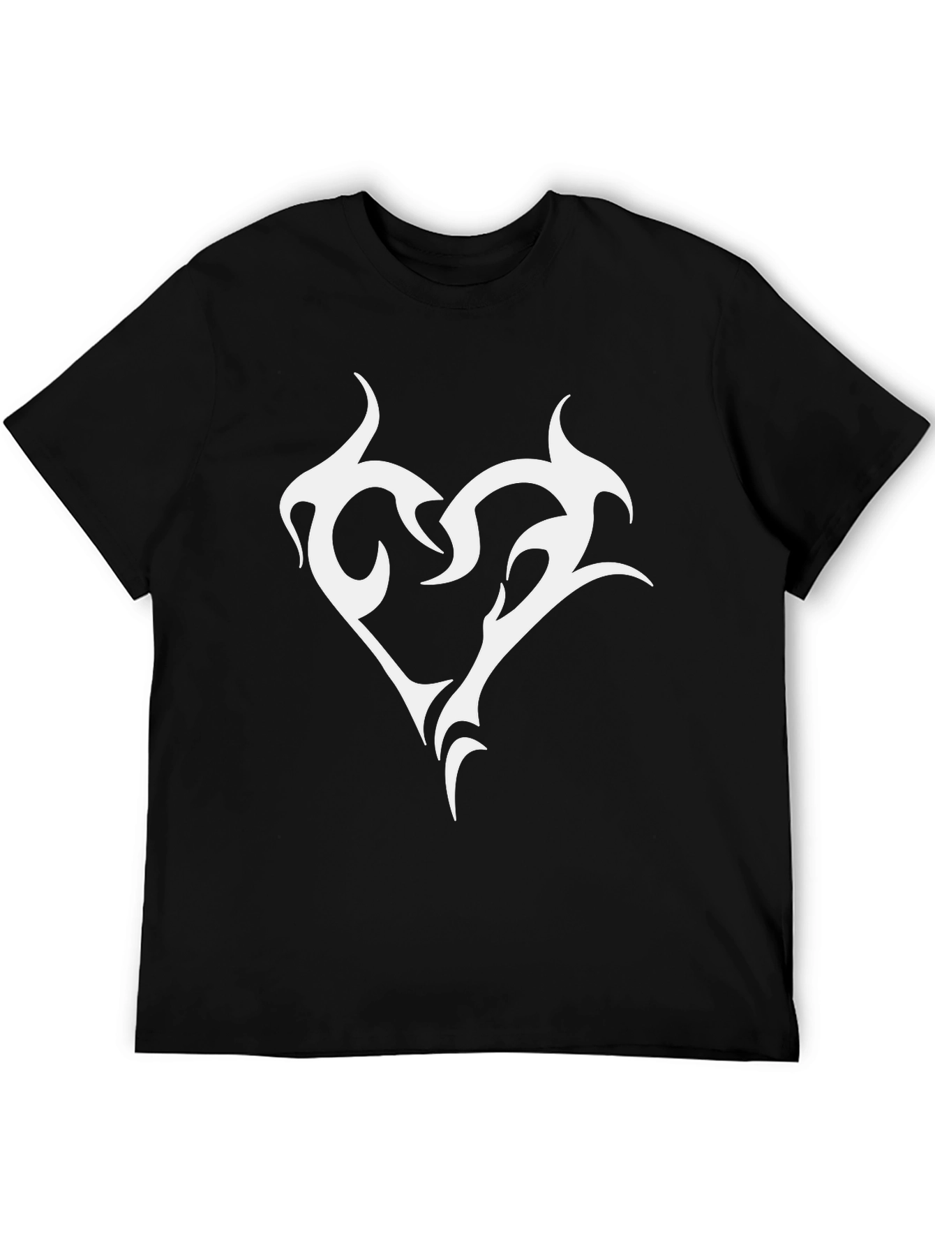 Tribal Heart Graphic Black T-Shirt