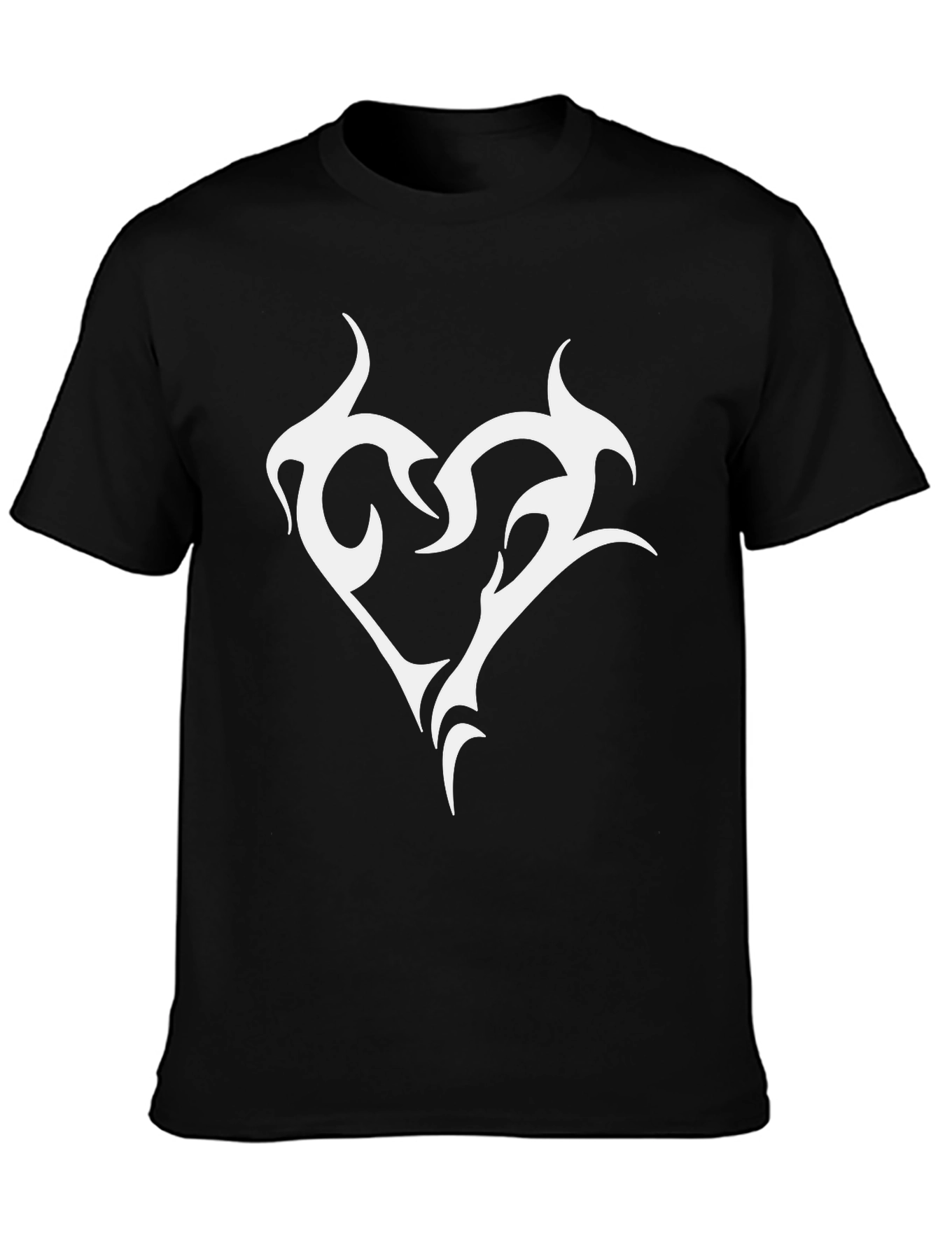 Tribal Heart Graphic Black T-Shirt