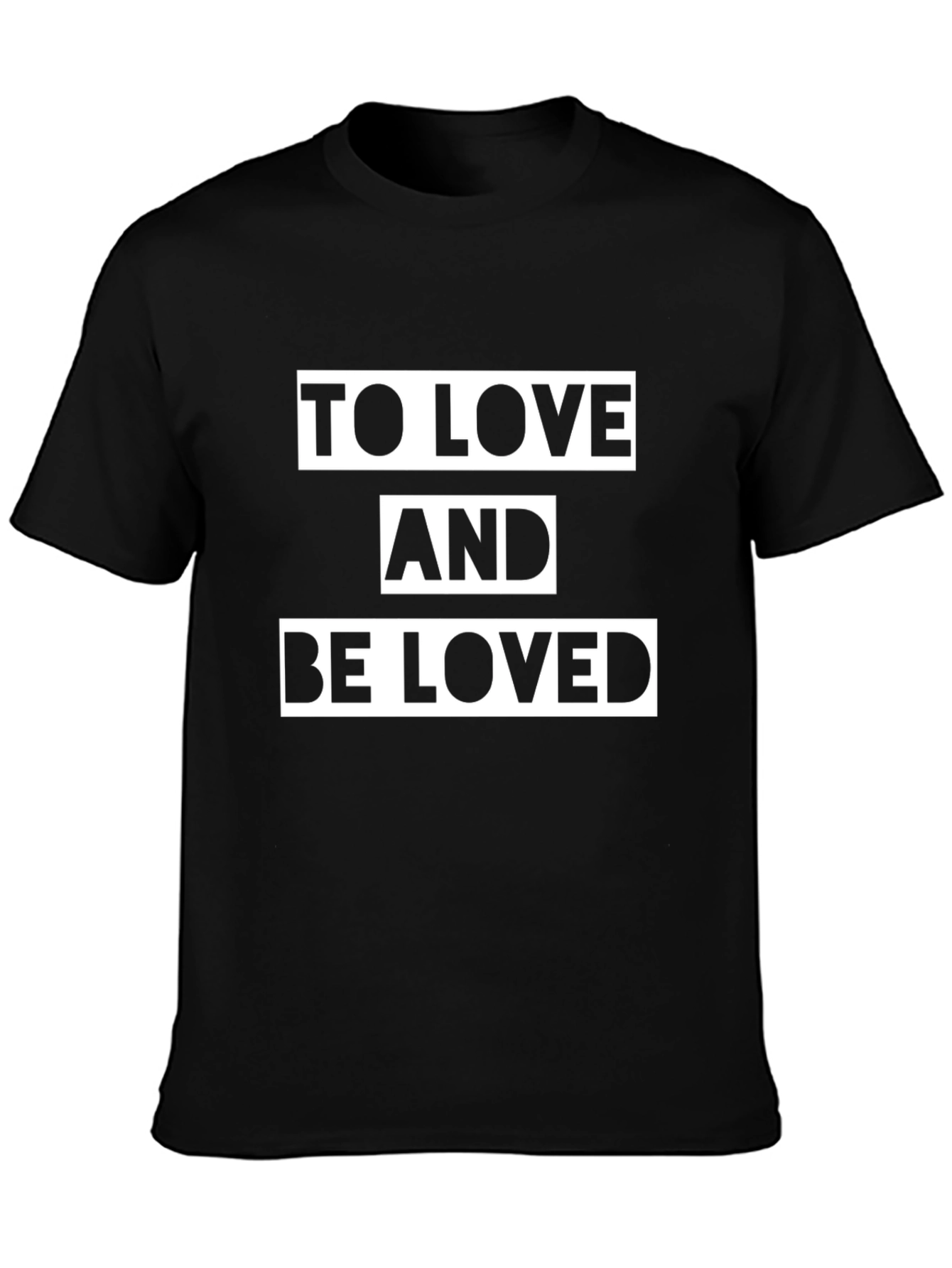 To Love and Be Loved Black Graphic Tee