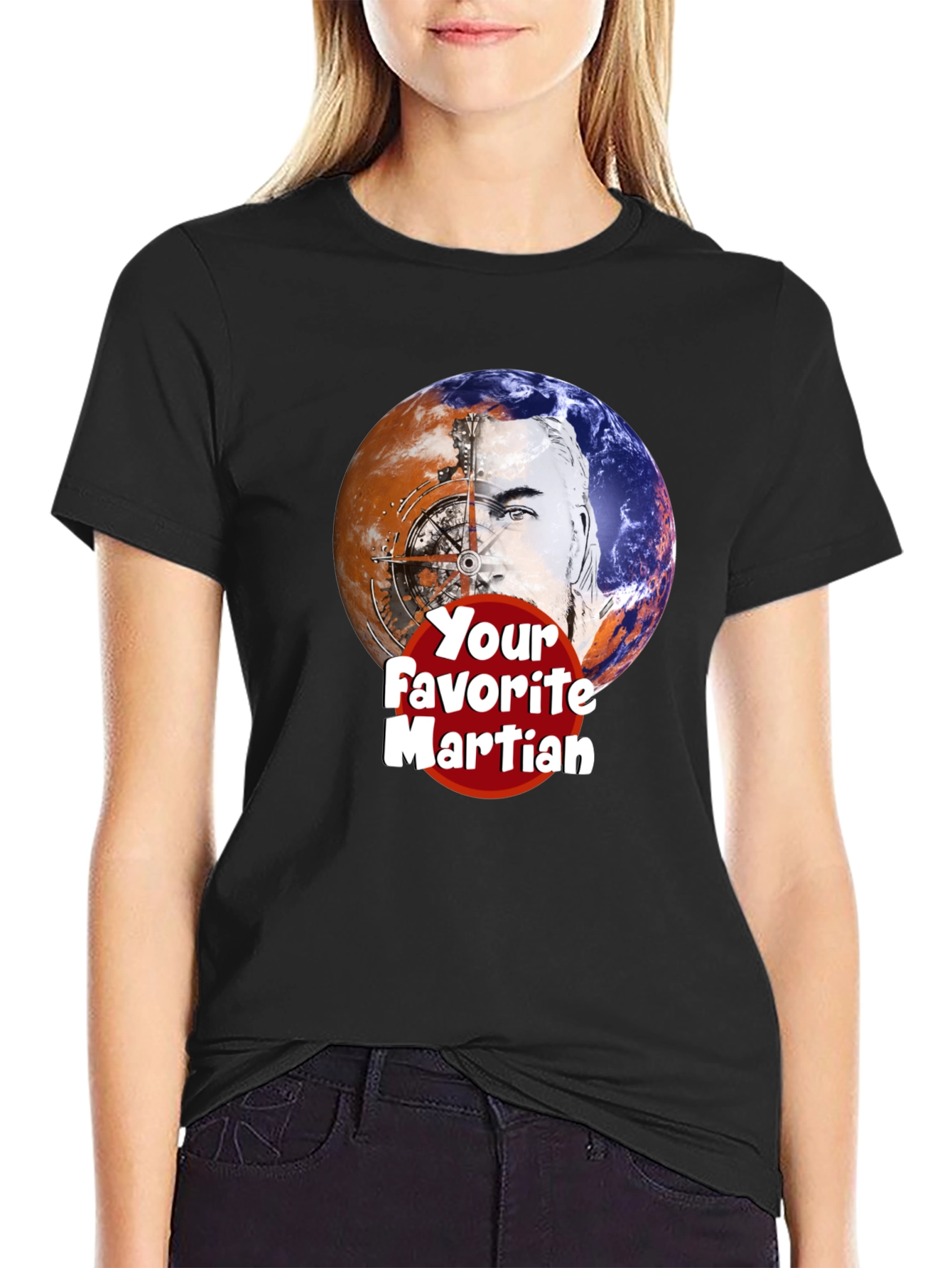 Your Favorite Martian Graphic T-Shirt - Black