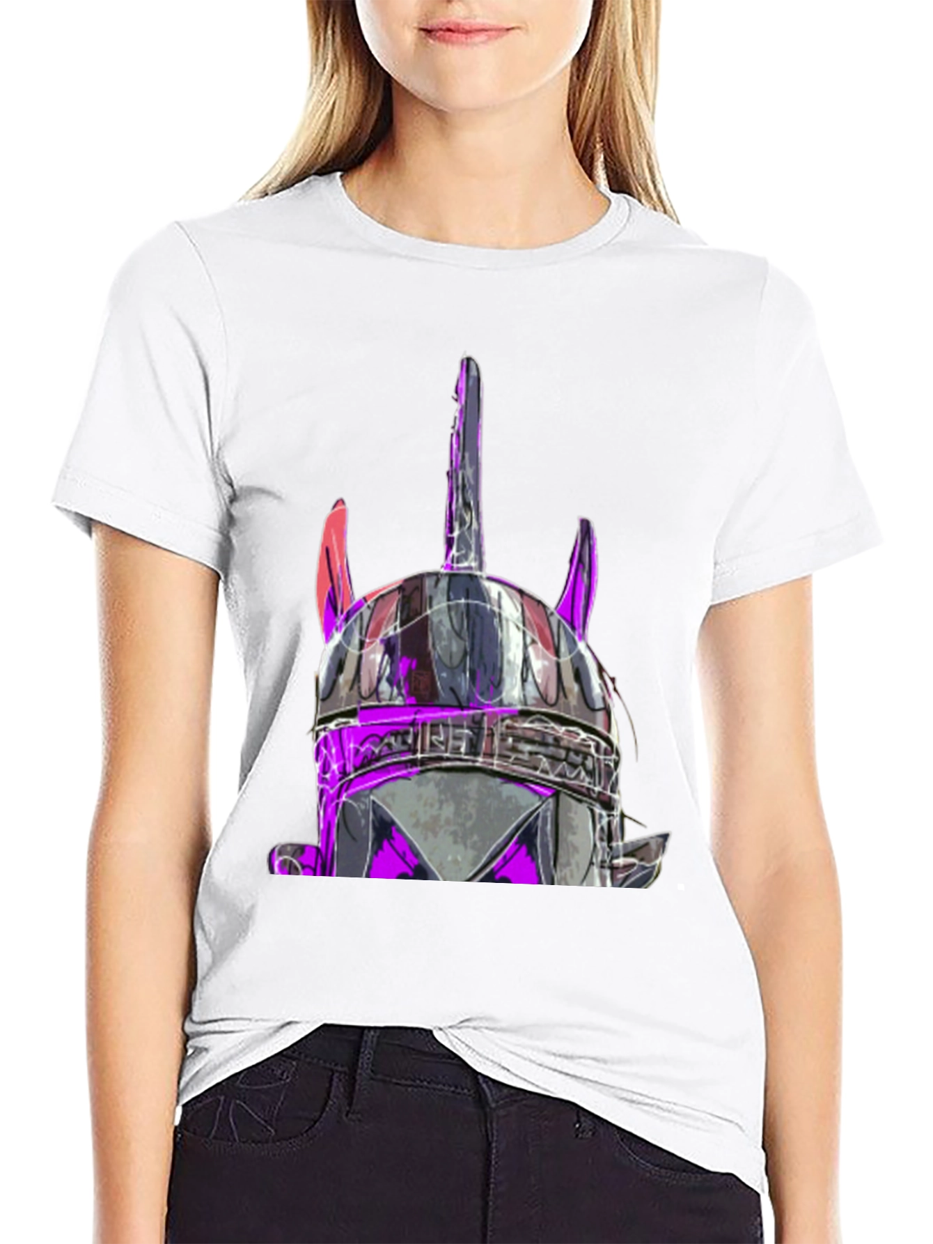 Viking Helmet Graphic Black T-Shirt