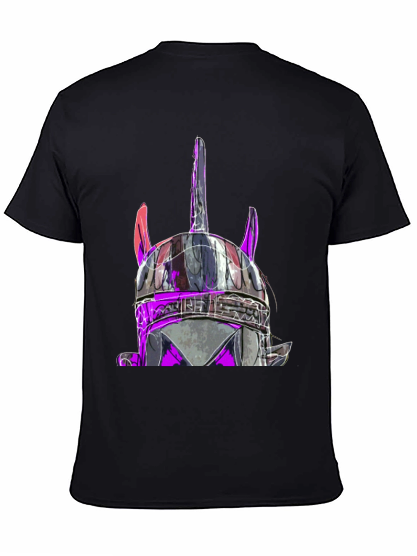 Viking Helmet Graphic Black T-Shirt