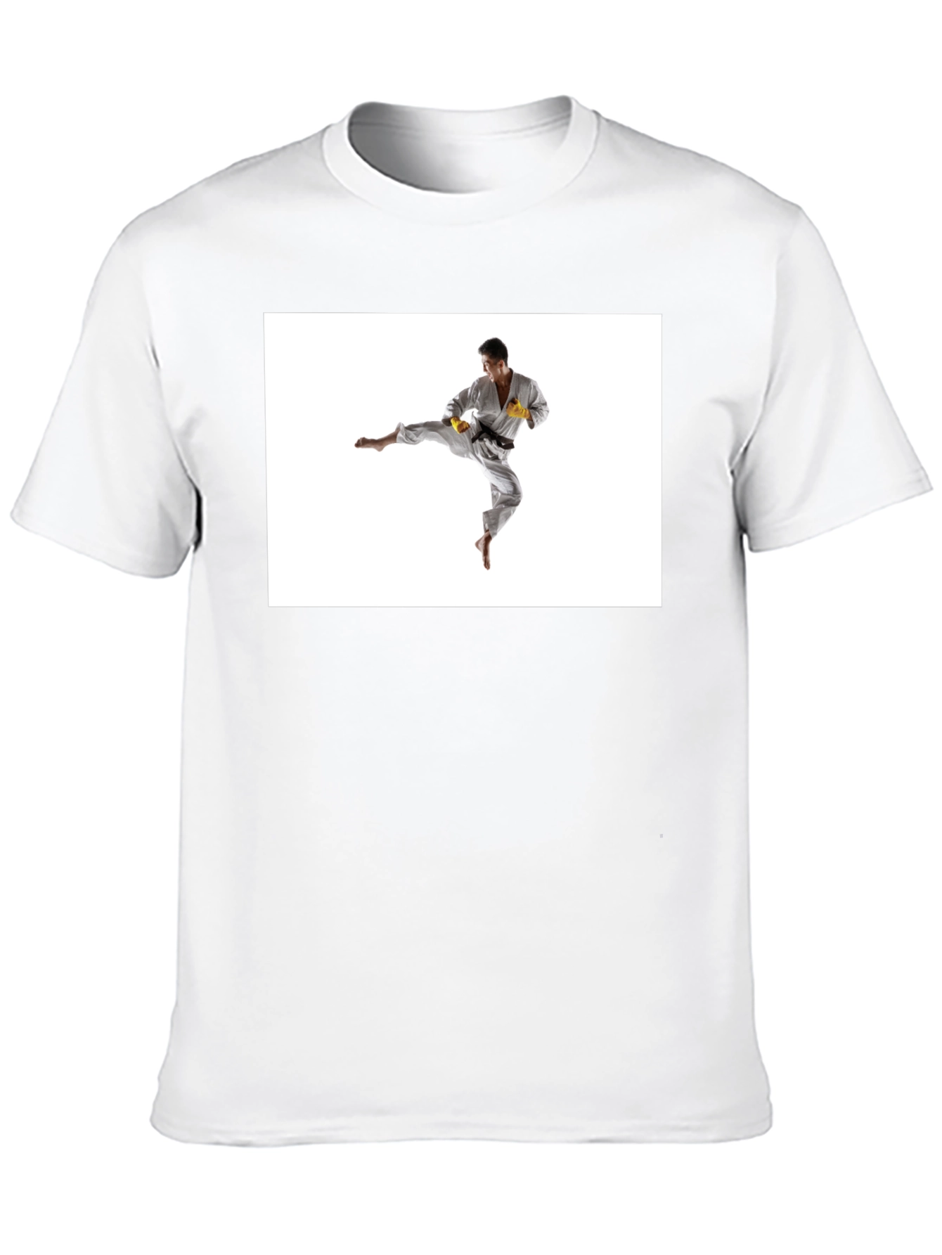 Black T-Shirt with Karate Graphic