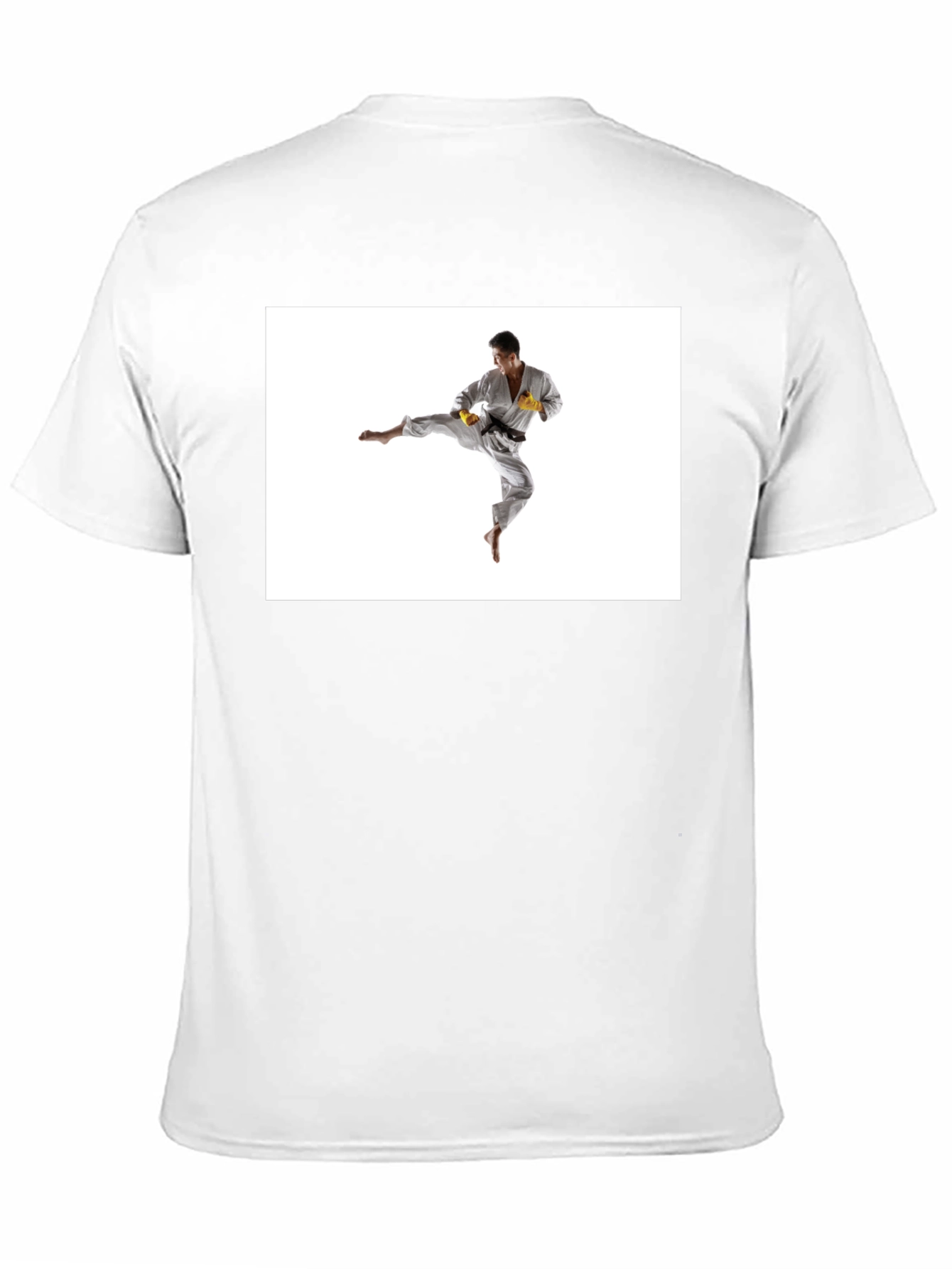 Black T-Shirt with Karate Graphic