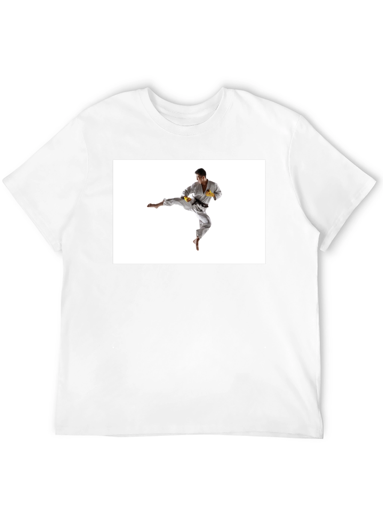 Black T-Shirt with Karate Graphic