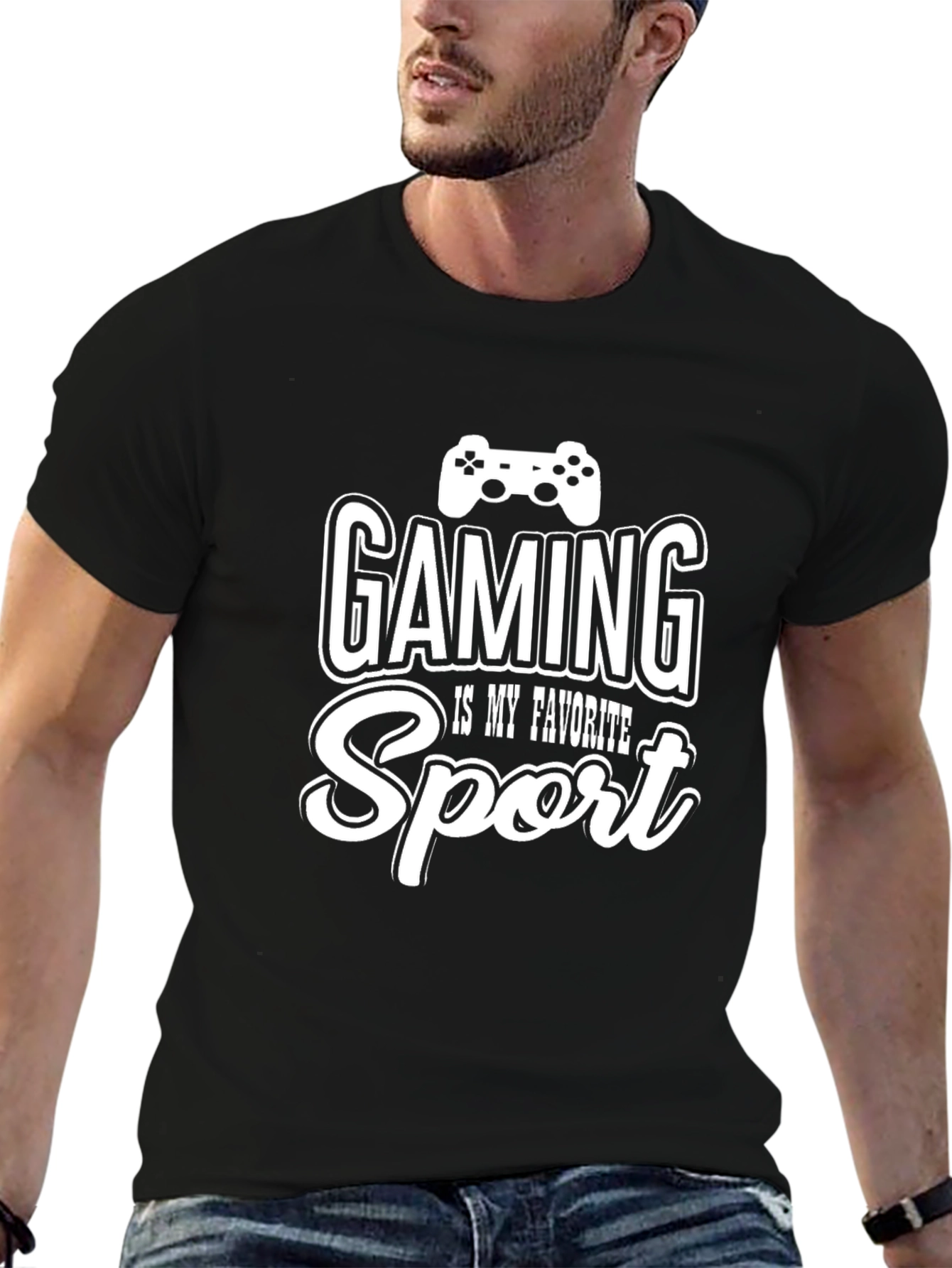 Gaming is My Favorite Sport Black T-Shirt