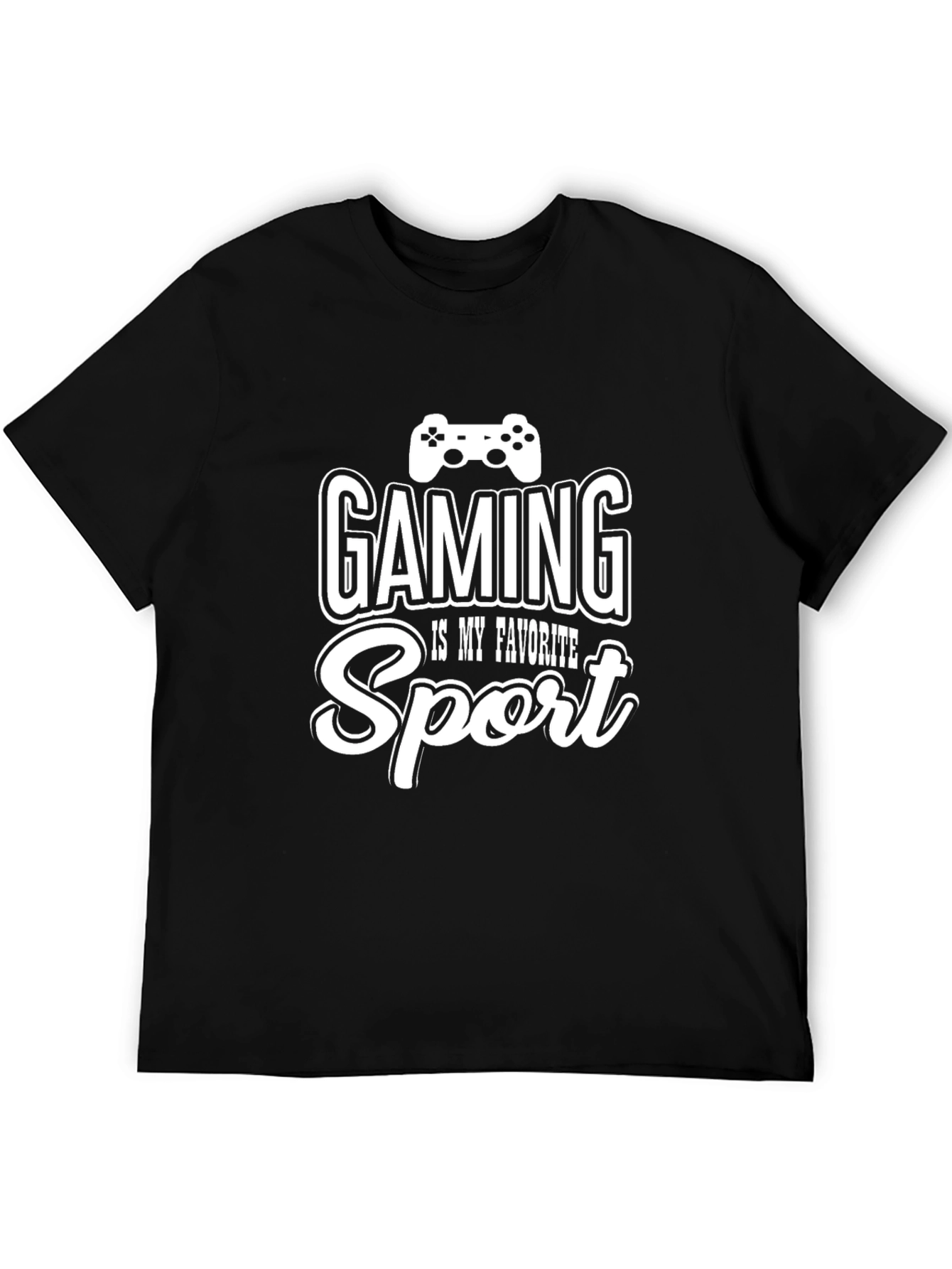 Gaming is My Favorite Sport Black T-Shirt
