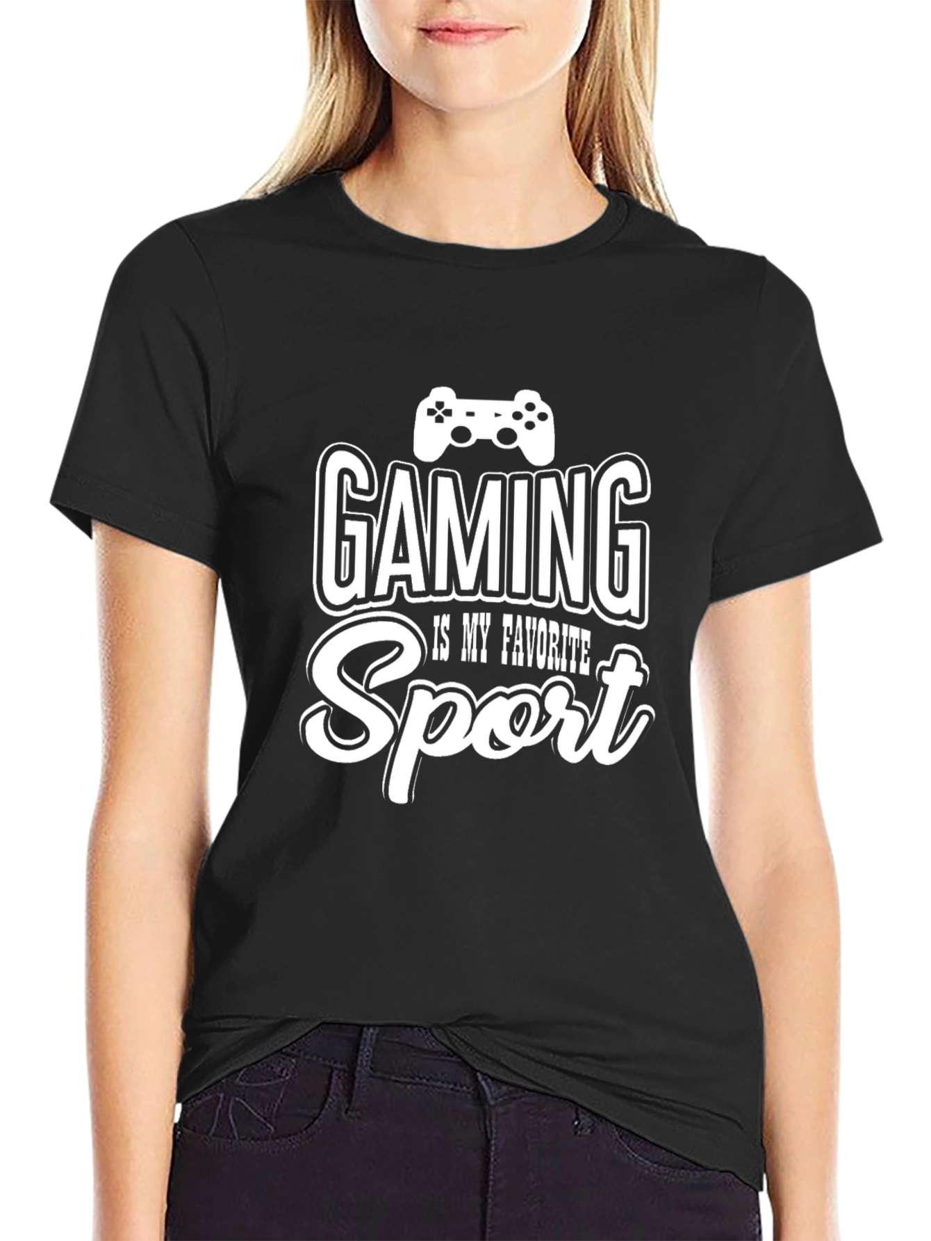 Gaming is My Favorite Sport Black T-Shirt