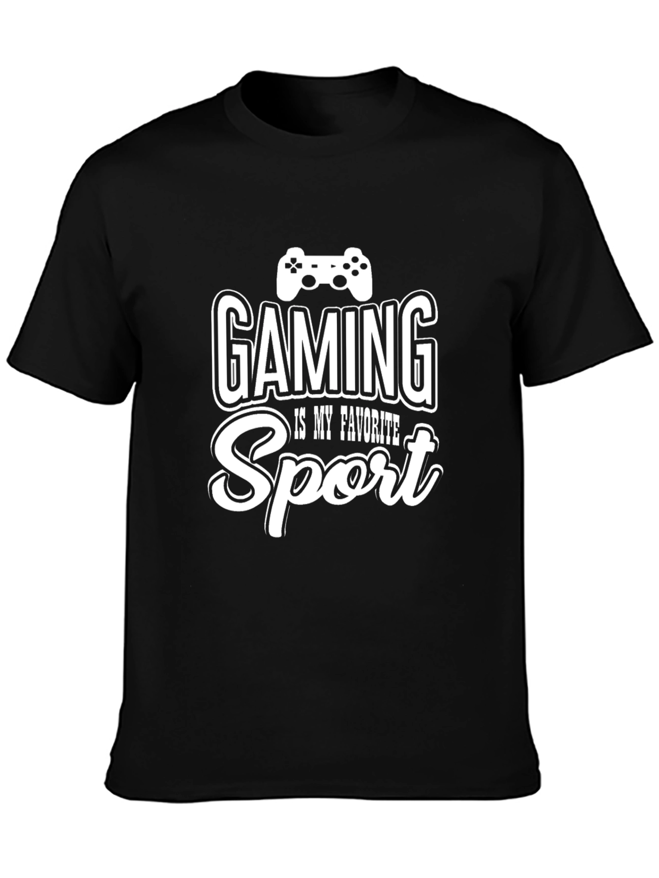 Gaming is My Favorite Sport Black T-Shirt