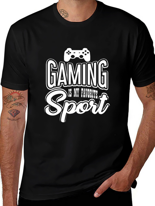 Gaming is My Favorite Sport Black T-Shirt