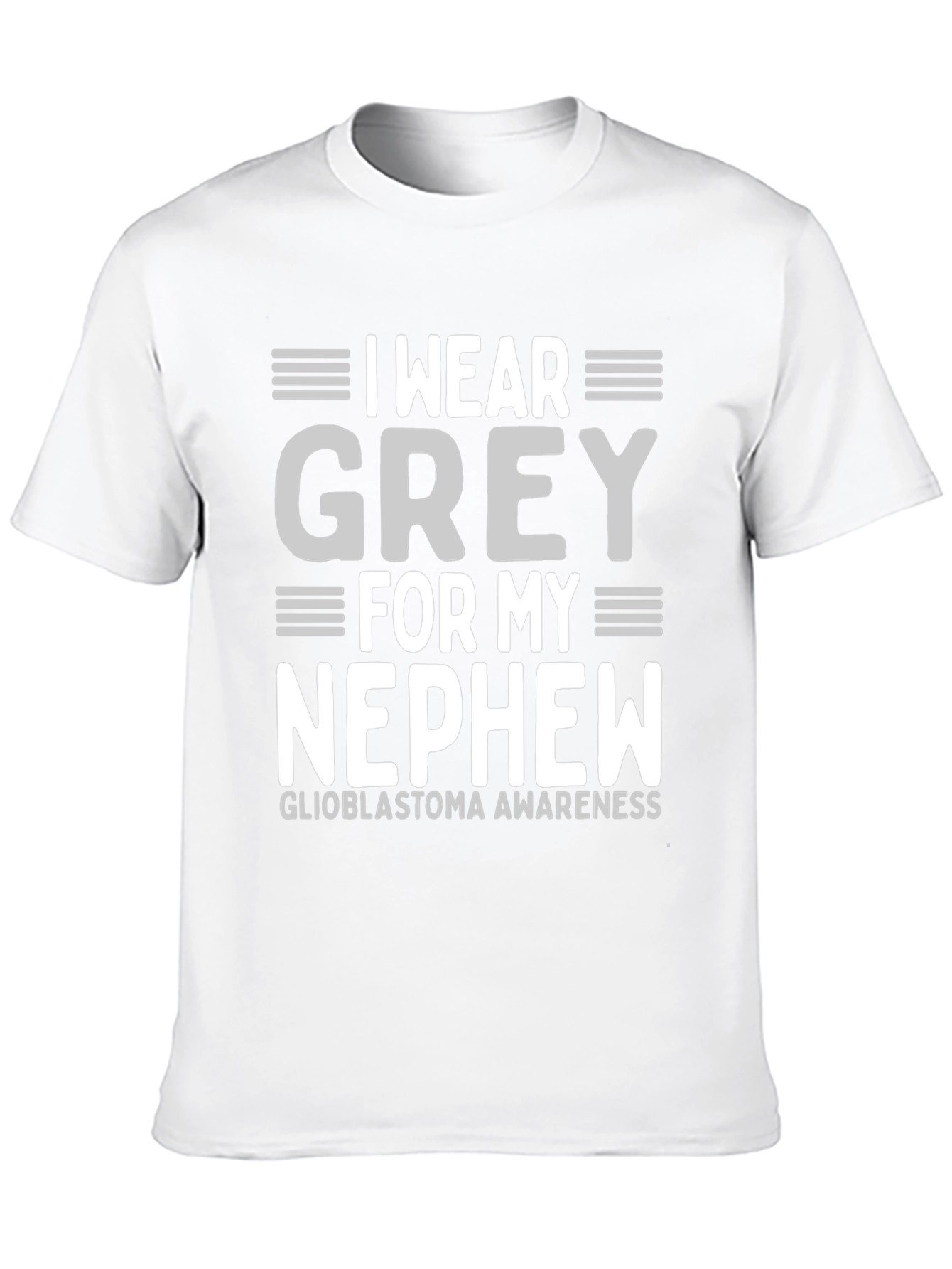 Grey Glioblastoma Awareness T-Shirt
