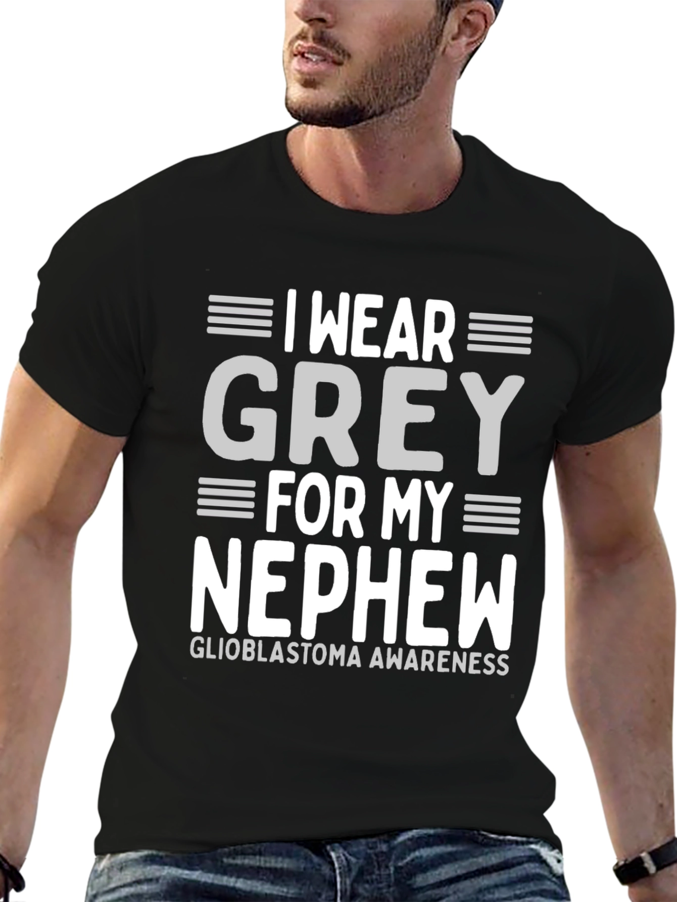 Grey Glioblastoma Awareness T-Shirt