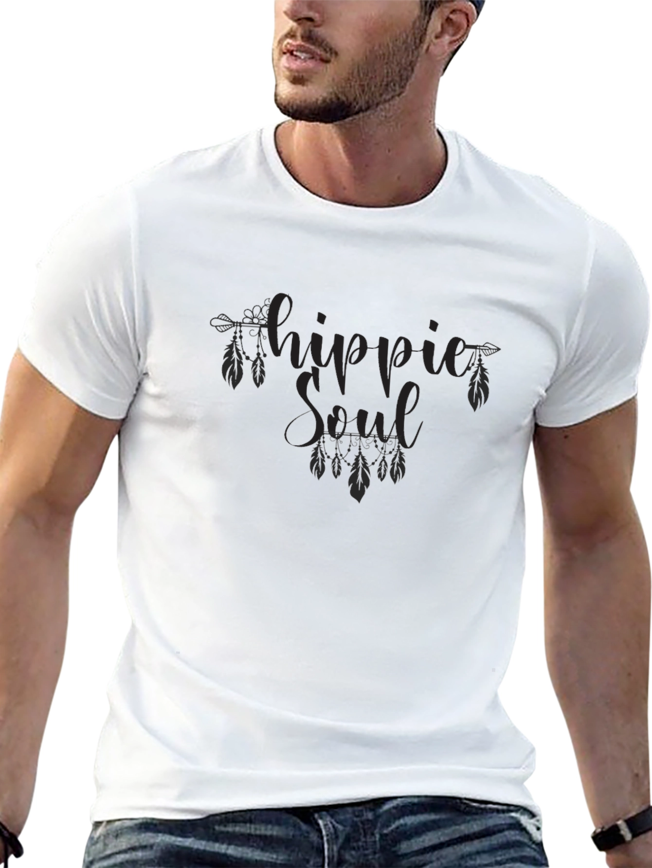 Hippie Soul Dreamcatcher Graphic Tee - Black