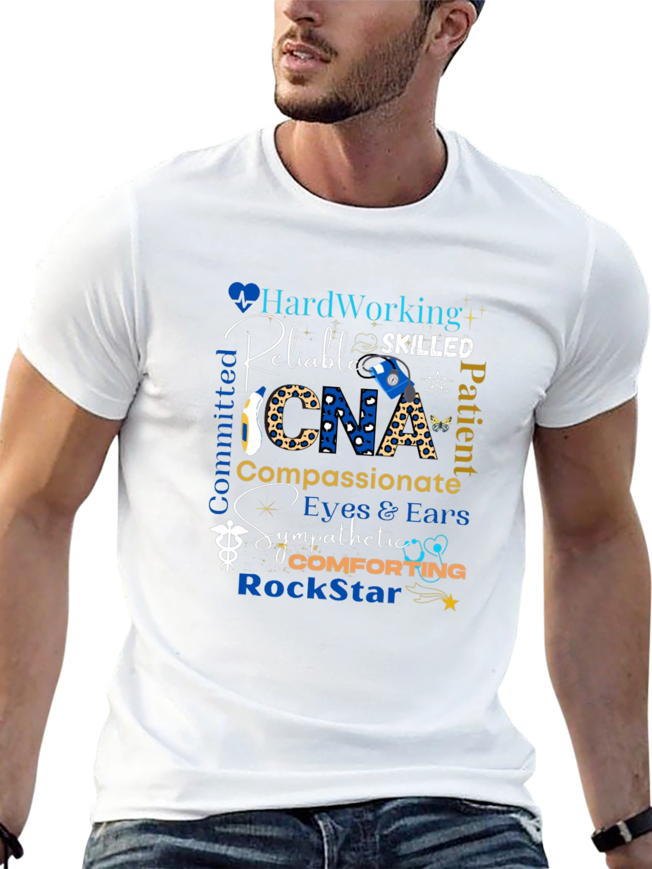 CNA Appreciation Black T-Shirt - Hardworking & Compassionate