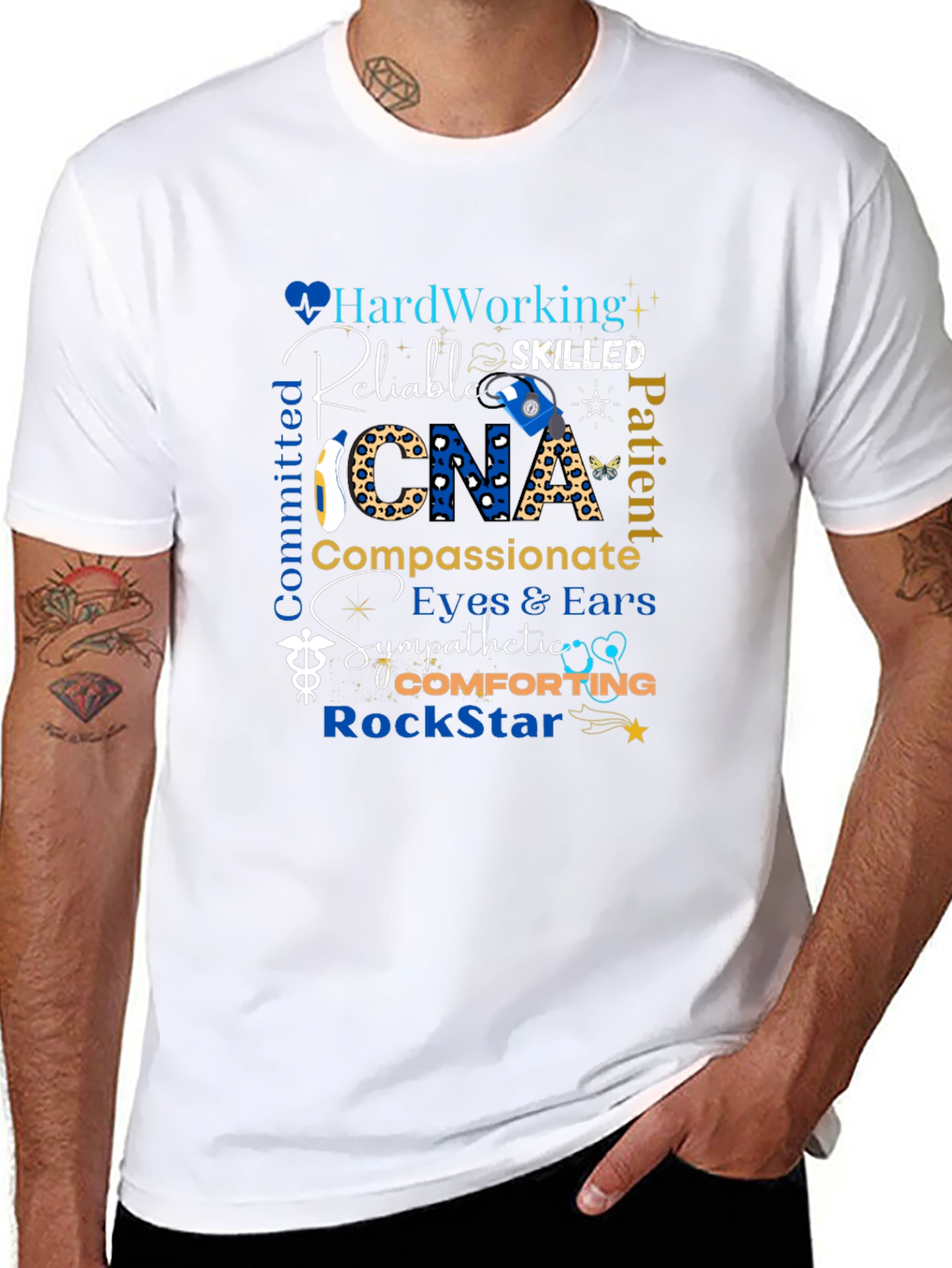 CNA Appreciation Black T-Shirt - Hardworking & Compassionate