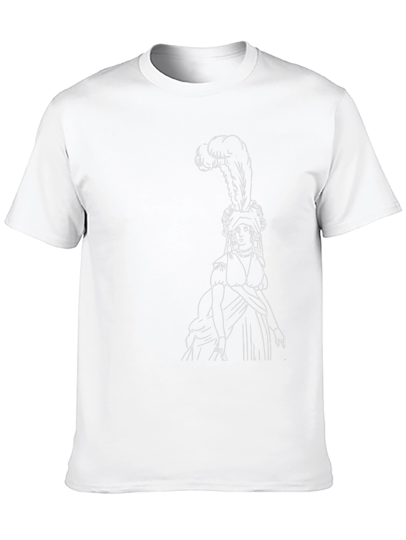 Elegant Woman Portrait Black T-Shirt