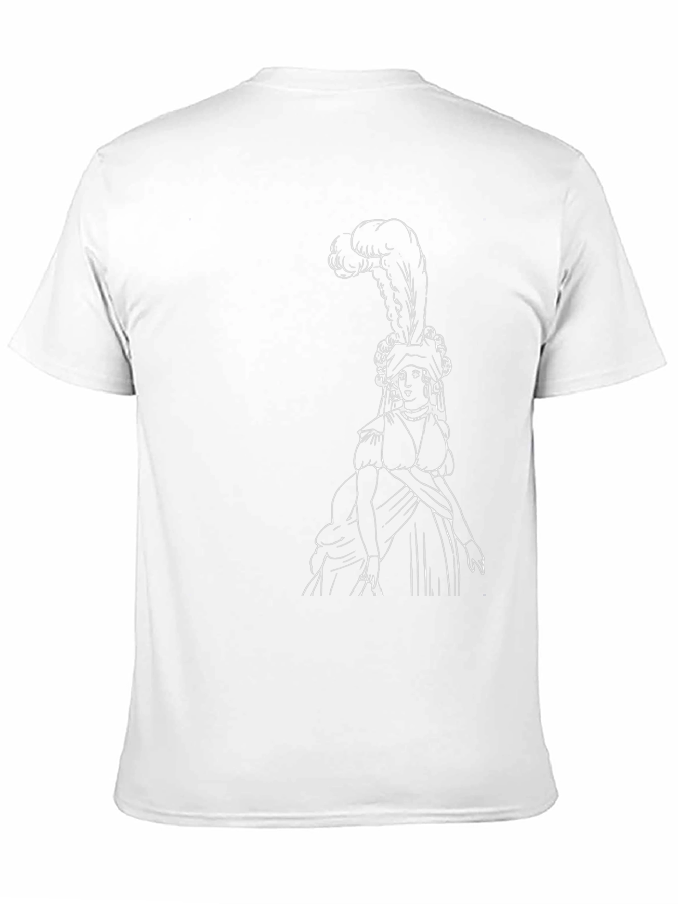 Elegant Woman Portrait Black T-Shirt