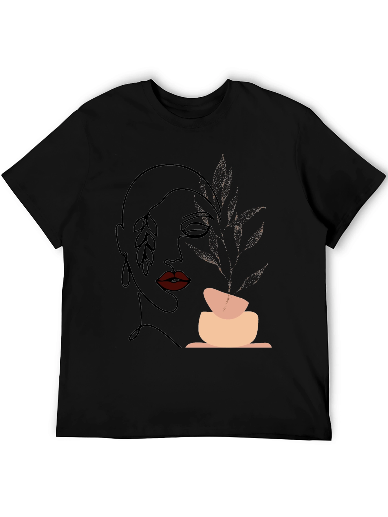 Abstract Face Plant Graphic Tee - Modern Art T-Shirt