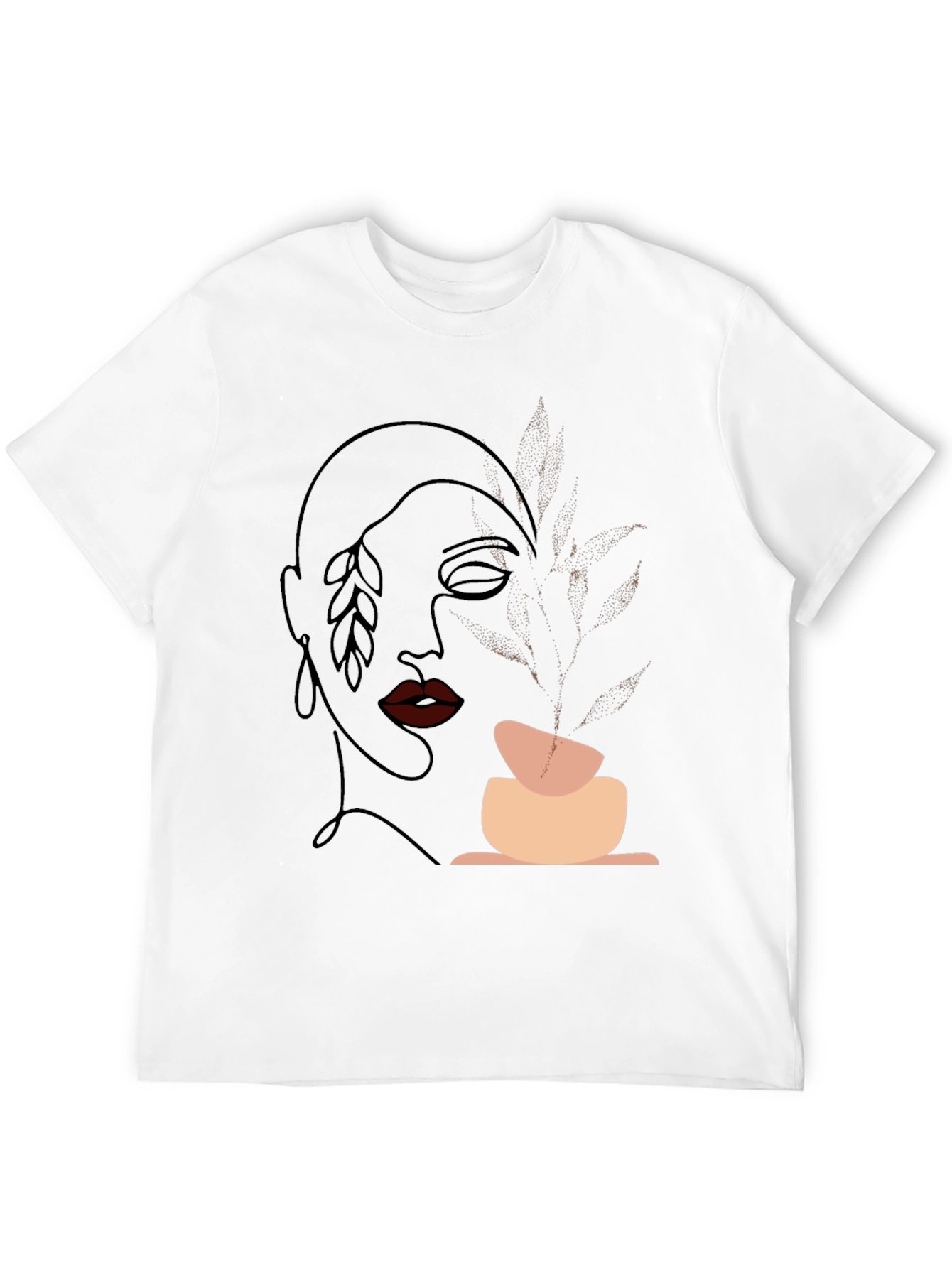 Abstract Face Plant Graphic Tee - Modern Art T-Shirt