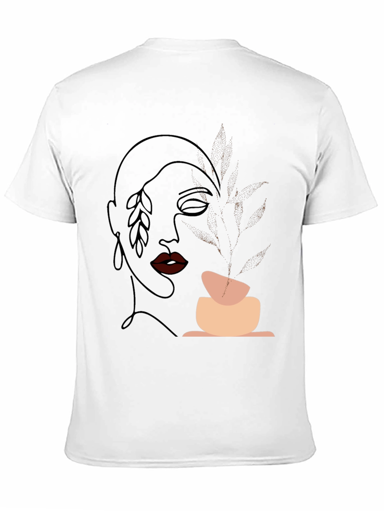 Abstract Face Plant Graphic Tee - Modern Art T-Shirt