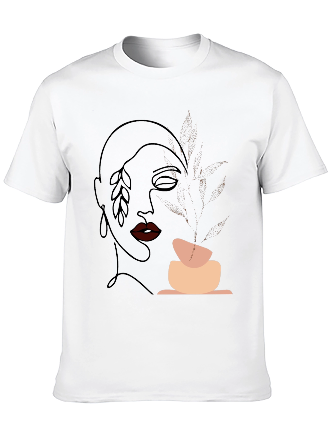 Abstract Face Plant Graphic Tee - Modern Art T-Shirt