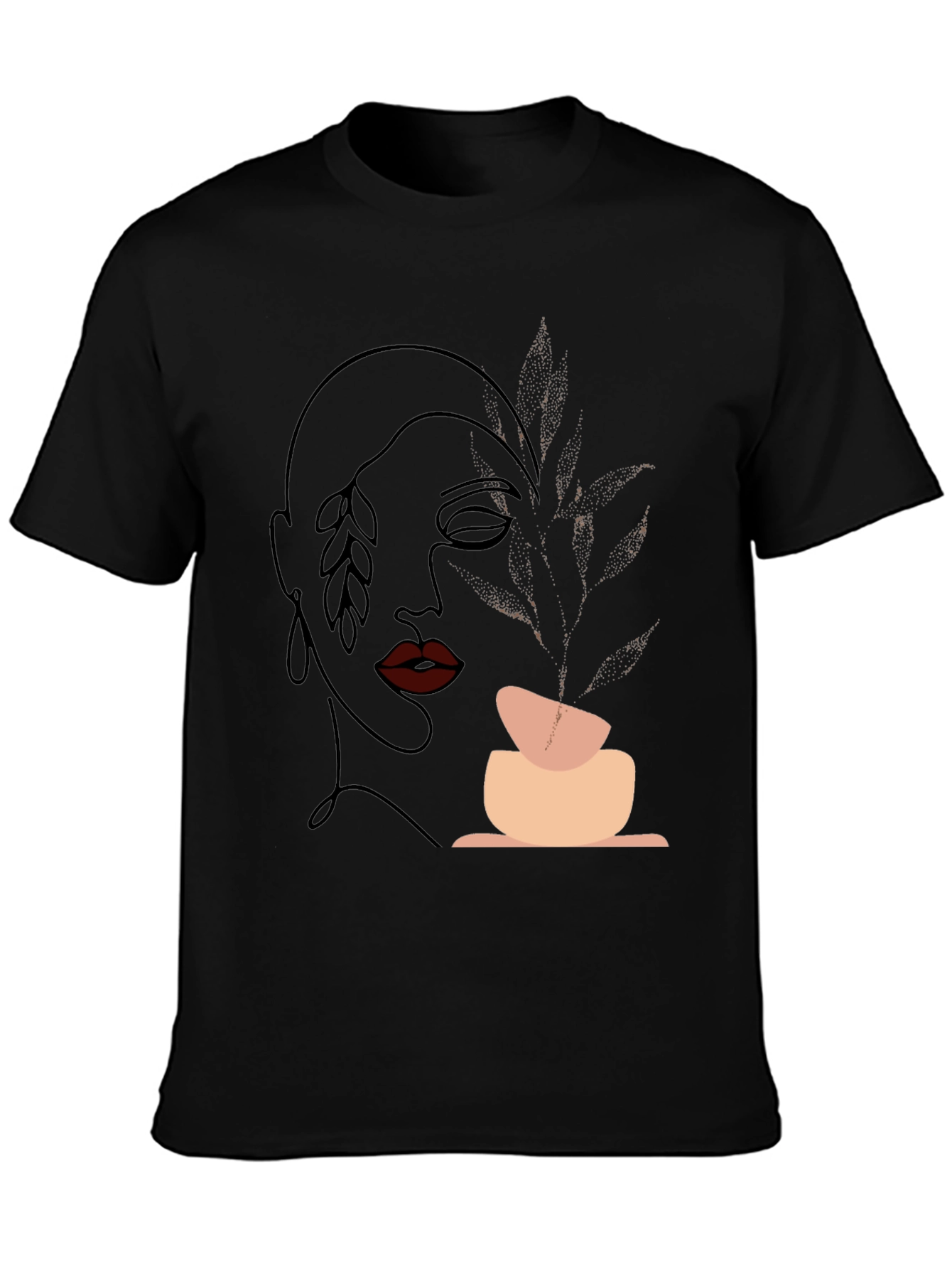 Abstract Face Plant Graphic Tee - Modern Art T-Shirt