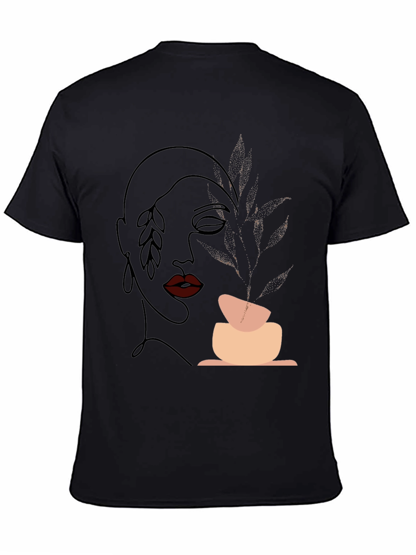Abstract Face Plant Graphic Tee - Modern Art T-Shirt