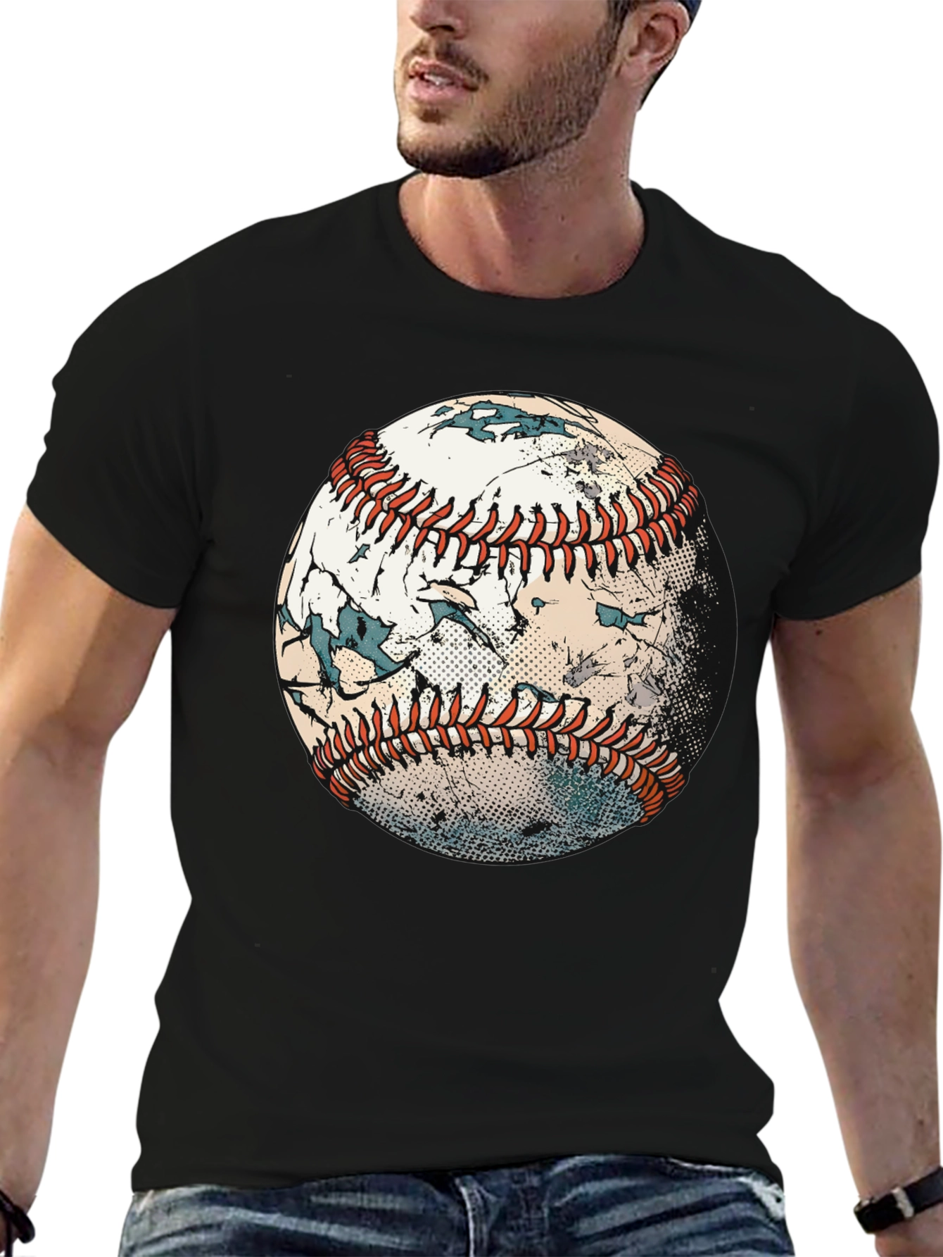 Baseball T-Shirt - Distressed Graphic Tee