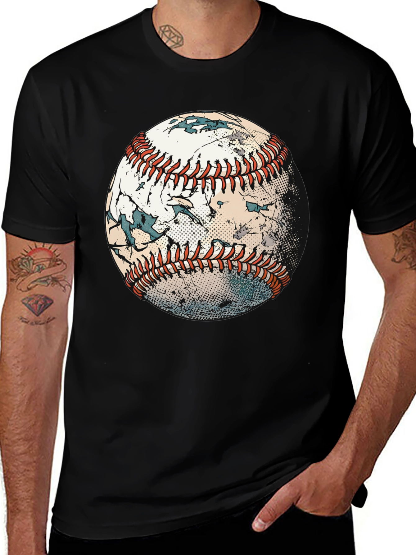 Baseball T-Shirt - Distressed Graphic Tee