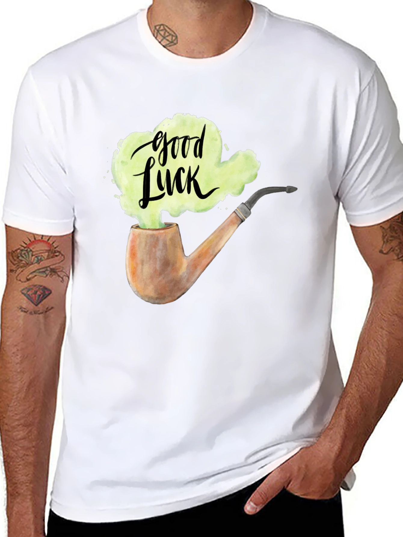 Lucky Pipe T-Shirt - Good Luck Charm Graphic Tee
