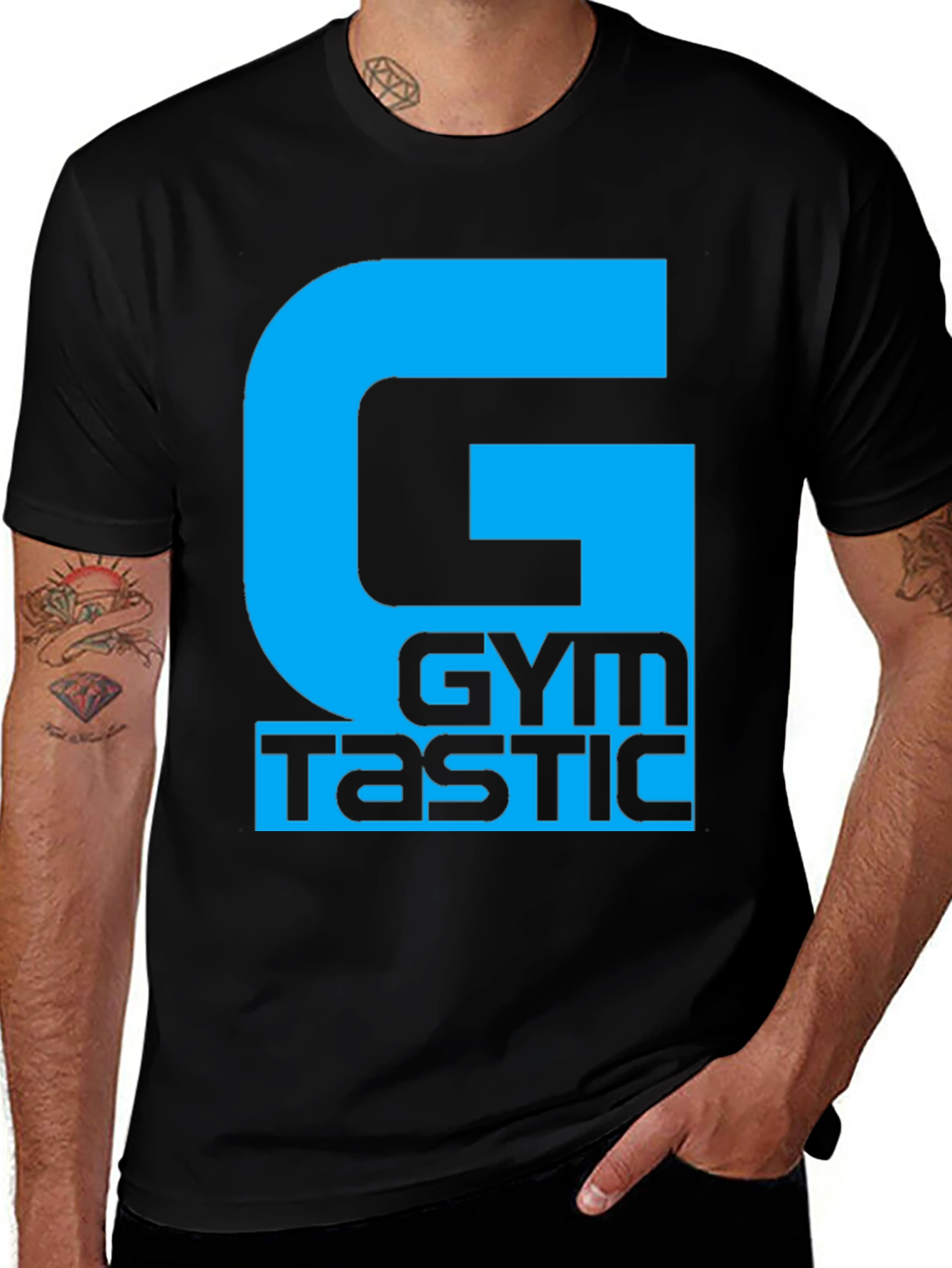 Gymtastic Black T-Shirt - Fitness Apparel