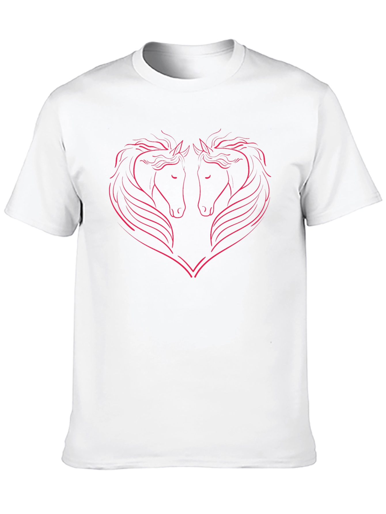 Heart Horses Graphic Tee - Stylish Black T-Shirt