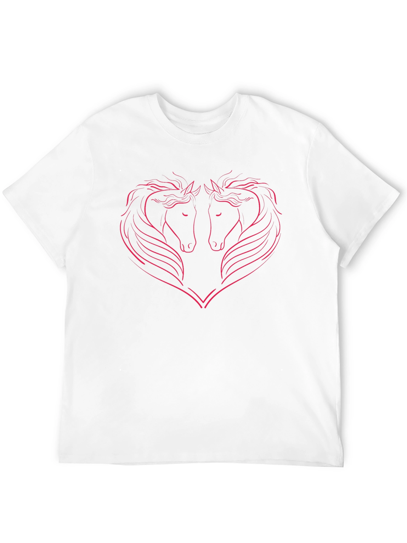 Heart Horses Graphic Tee - Stylish Black T-Shirt