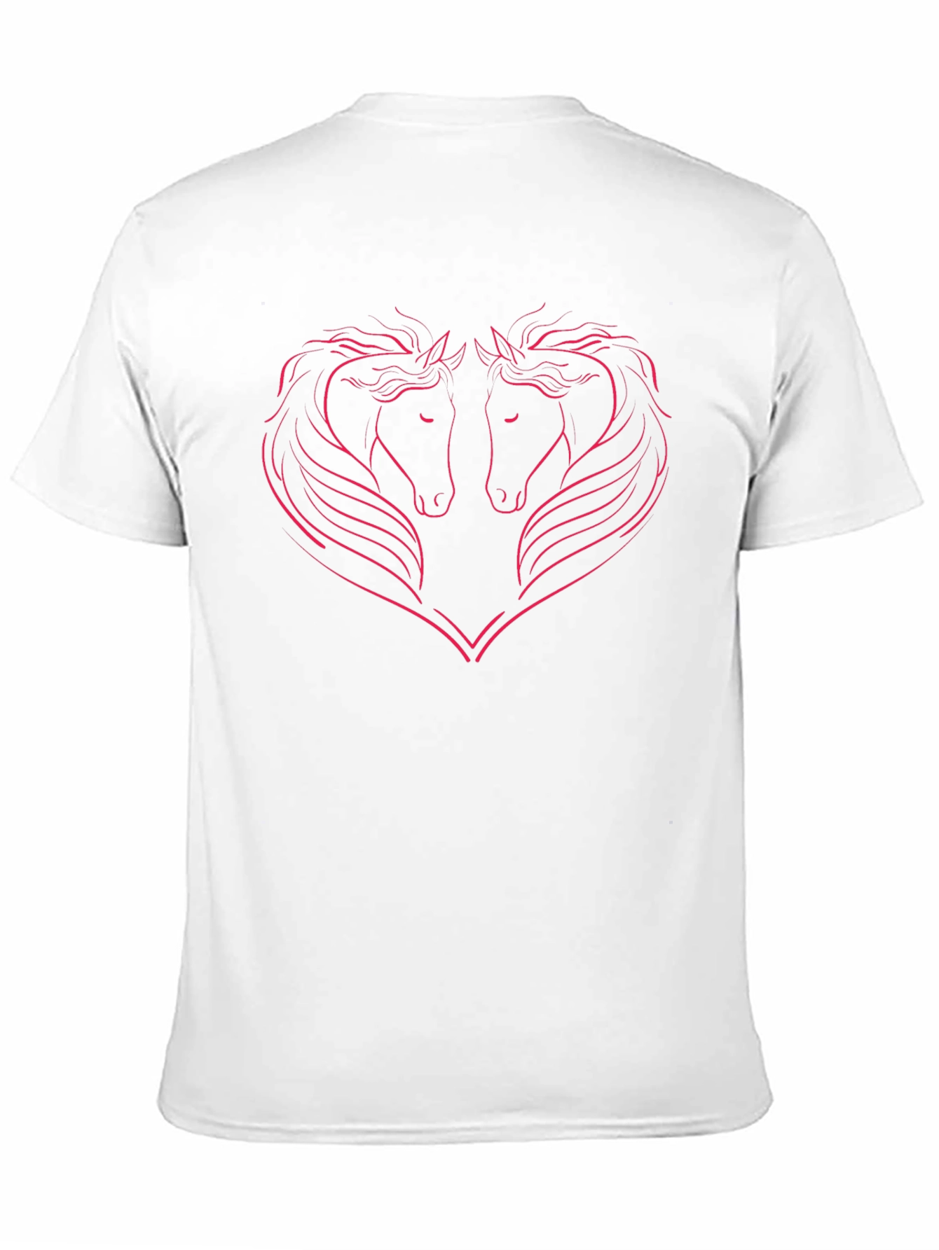 Heart Horses Graphic Tee - Stylish Black T-Shirt