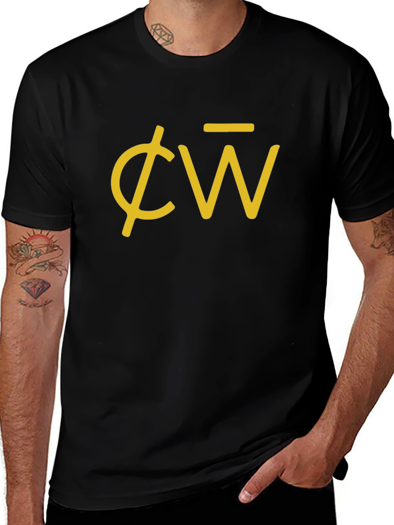 CW Logo T-Shirt - Black Cotton Blend