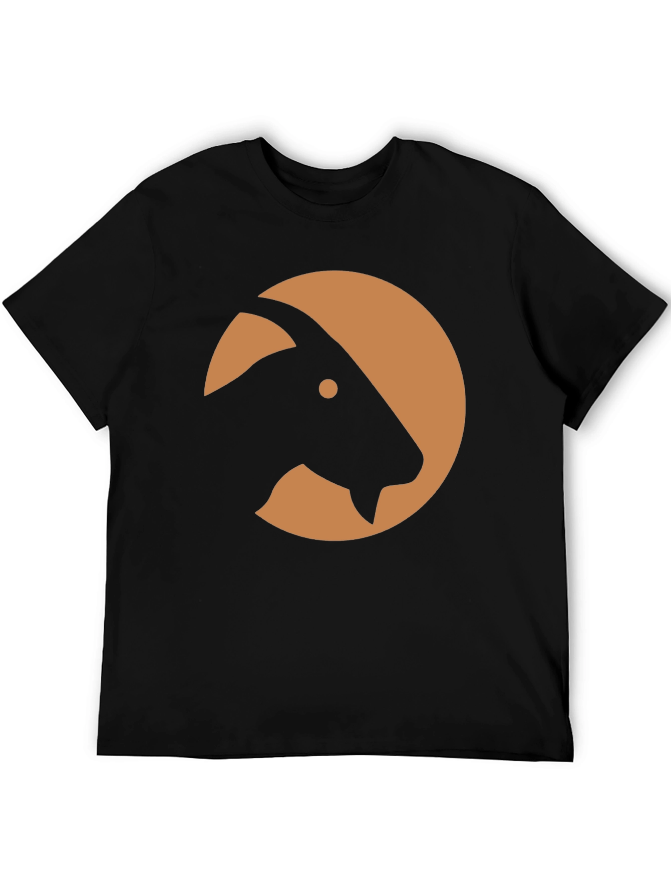 Goat Silhouette Graphic Tee - Black Casual Shirt