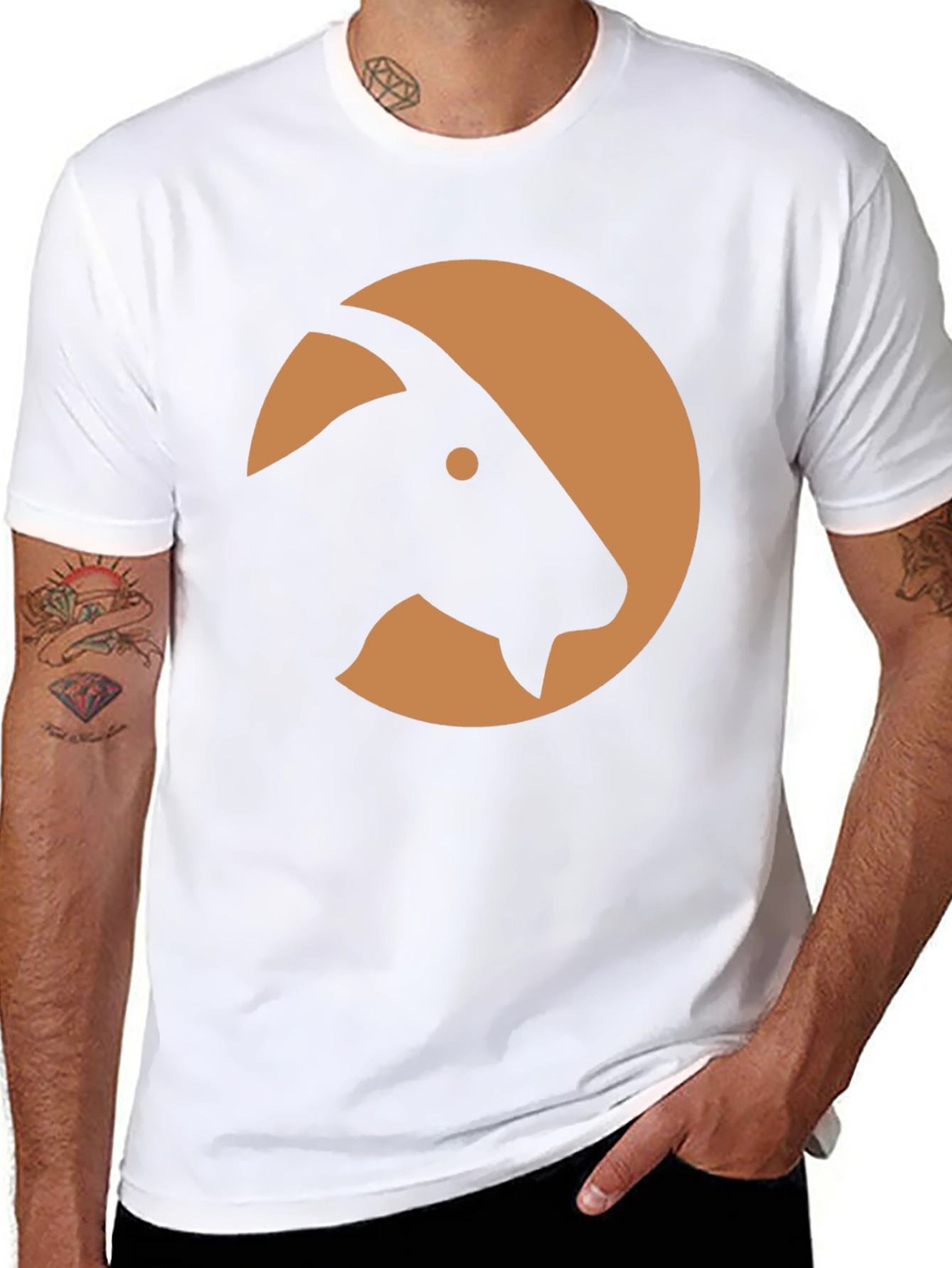 Goat Silhouette Graphic Tee - Black Casual Shirt